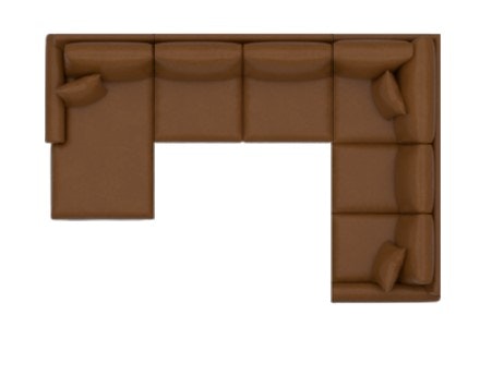 Bassett Leather Panel Arm U-Shaped Sectional 3887-USECTLR