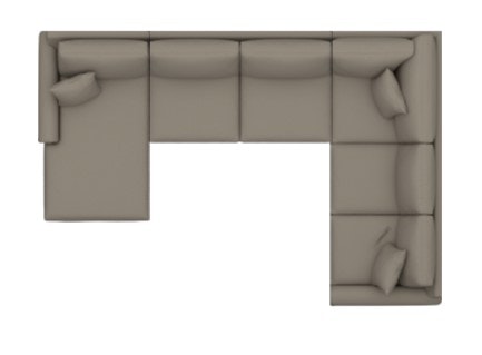 Bassett Panel Arm U-Shaped Sectional 3887-USECTR
