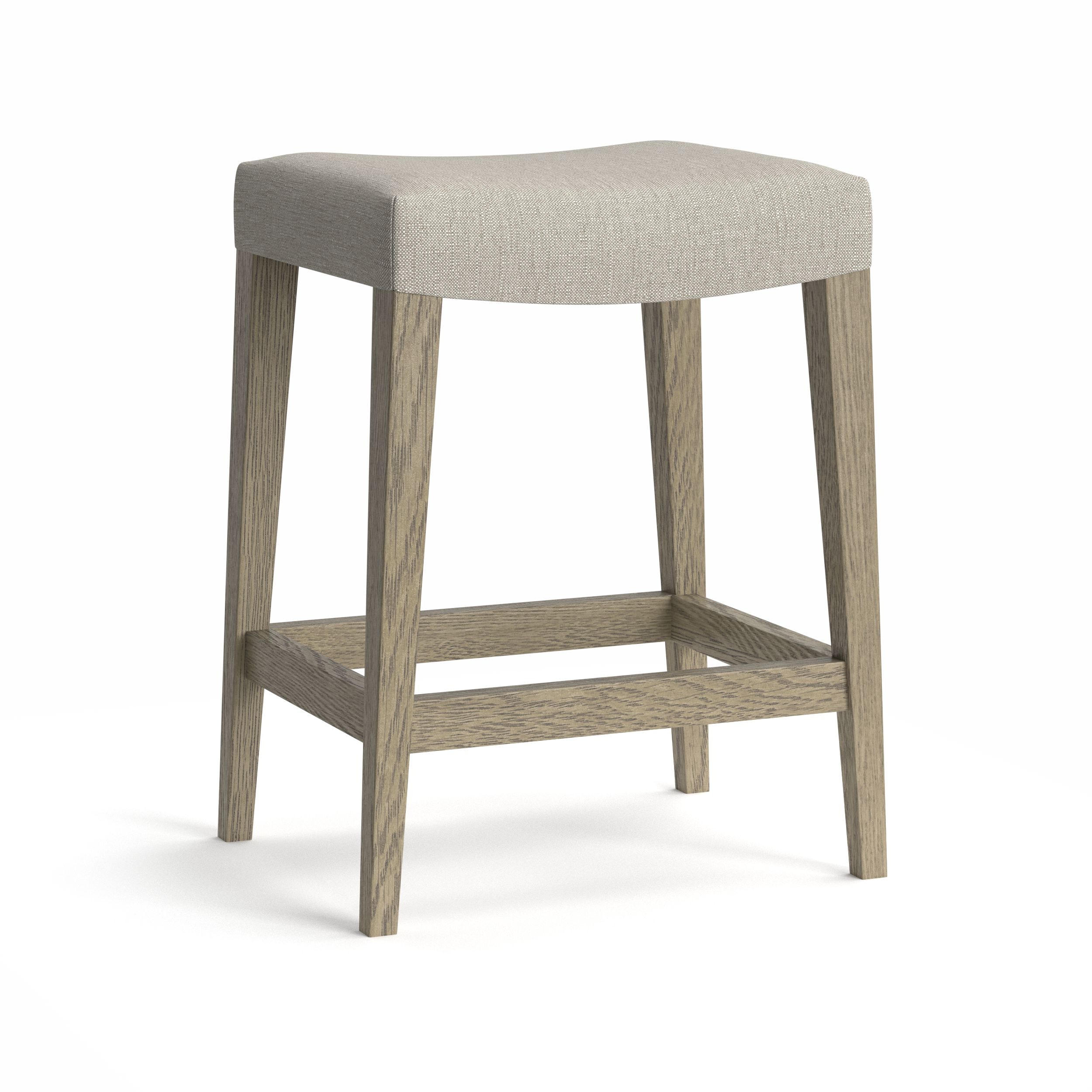 Bassett Oak Fabric Saddle Stool 4121-0188F