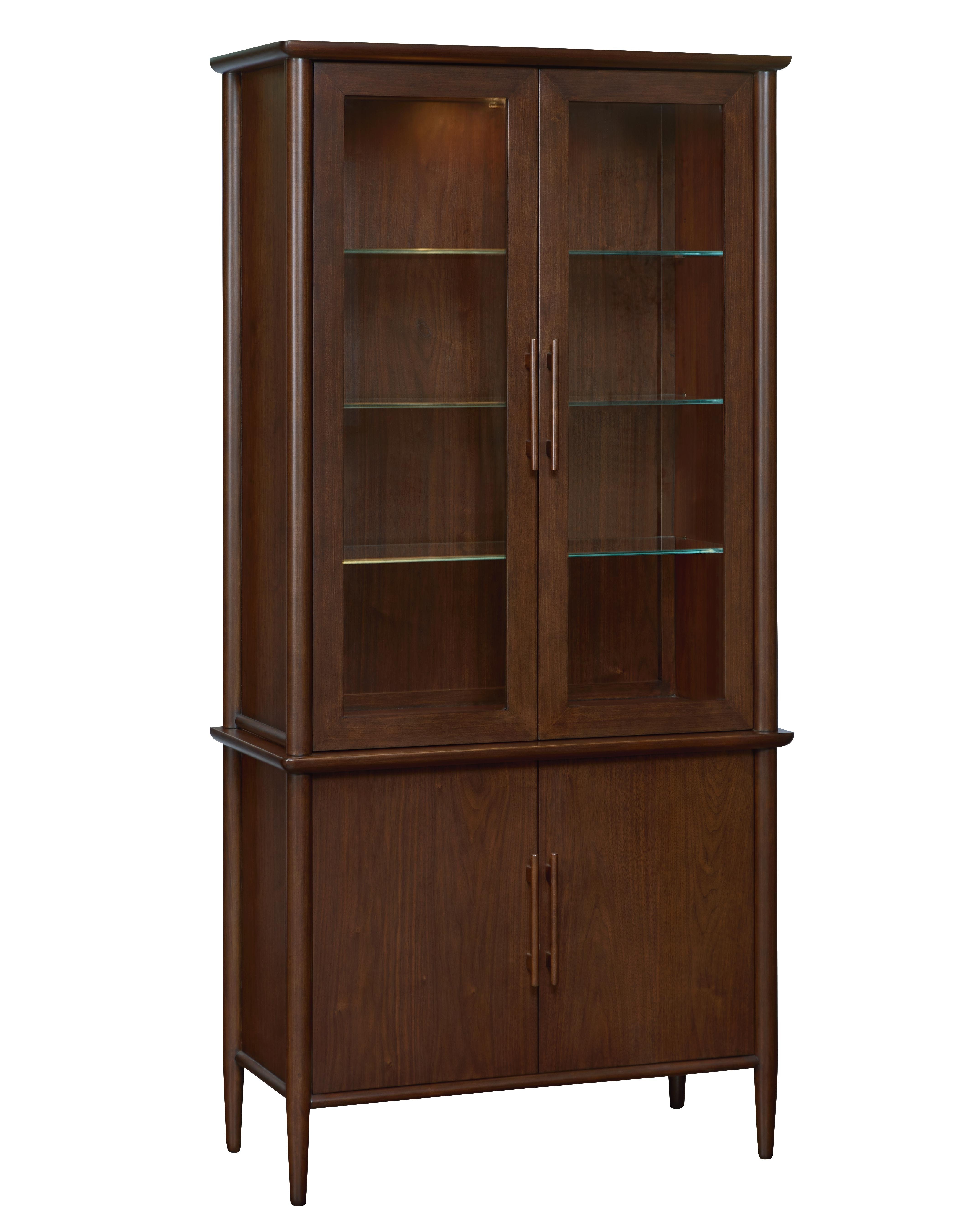 Bassett 40" Glass-Wood Storage Cabinet 6535-0840