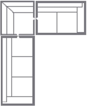 Bassett Sleeper L-Shaped Sectional C000-C41306YDT