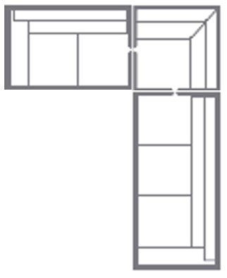 Bassett Sleeper L-Shaped Sectional C000-C43306XDF