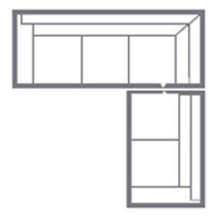 Bassett Small L-Shaped Sectional C000-L4166DT2