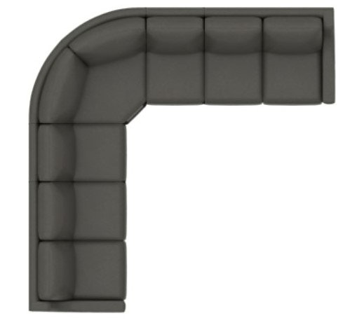 Bassett 5 Piece L-Shaped Sectional M000-LSECT5ML