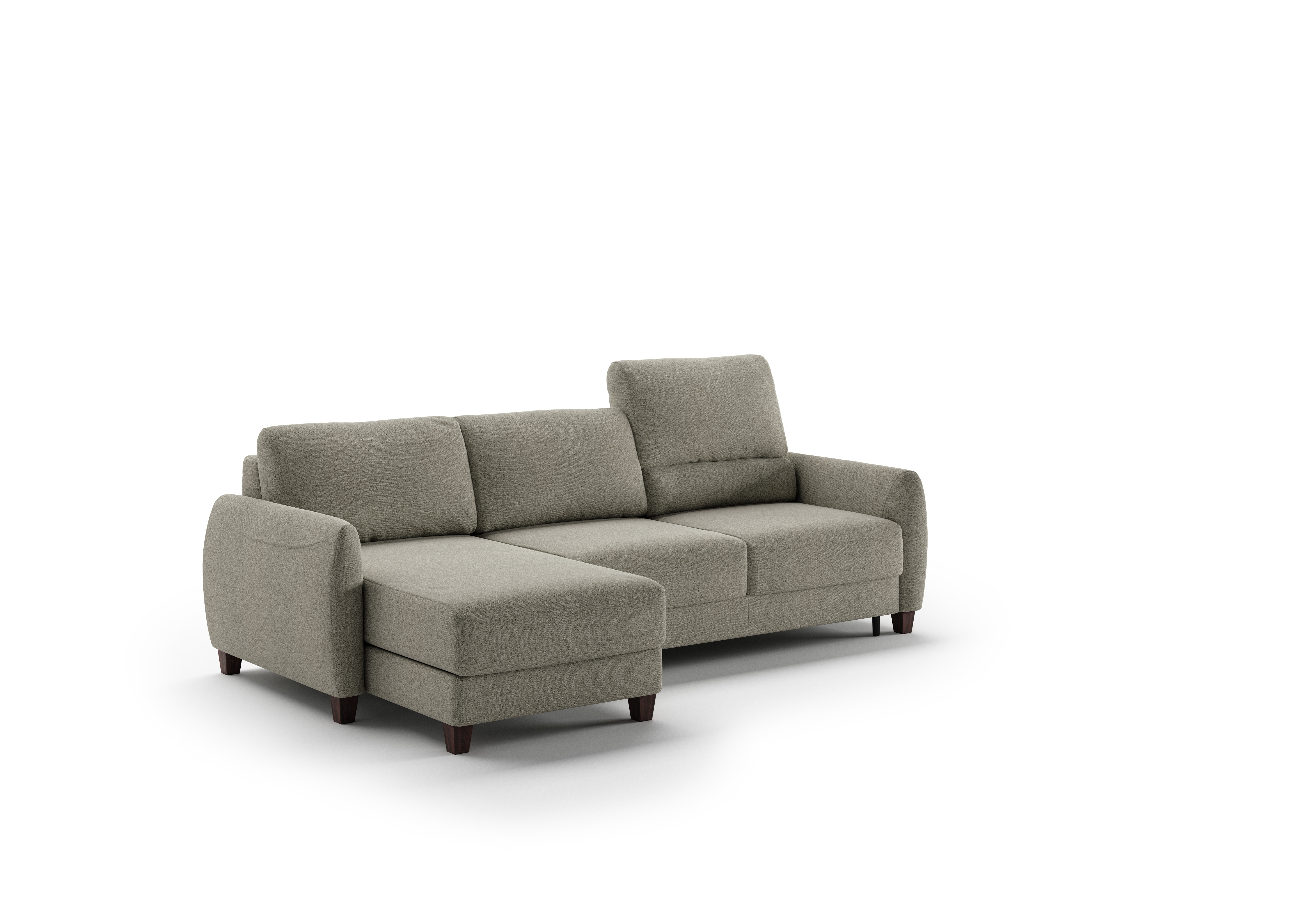 Luonto Furniture Delta Full XL Sectional (Reversible Chaise Loveseat Sleeper) - Rene 03 - 234/9 Chrome DELT-BFP-FOU-RENE/03-234/9-CR