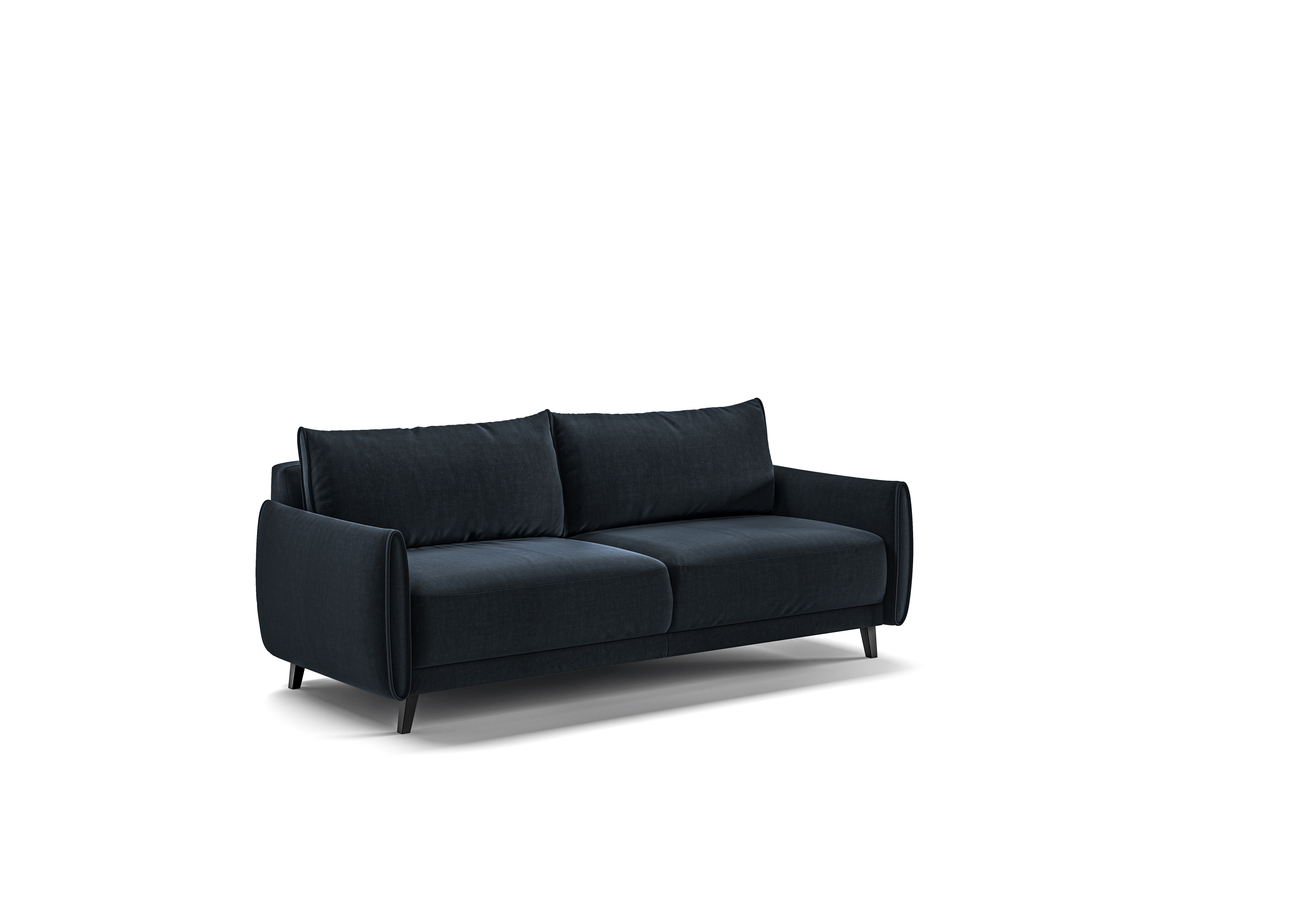 Luonto Furniture Dolphin Full XL Sofa Sleeper - Glamour 13 - 133/12 Black DOLP-DED-GLAM/13-133/12-BK