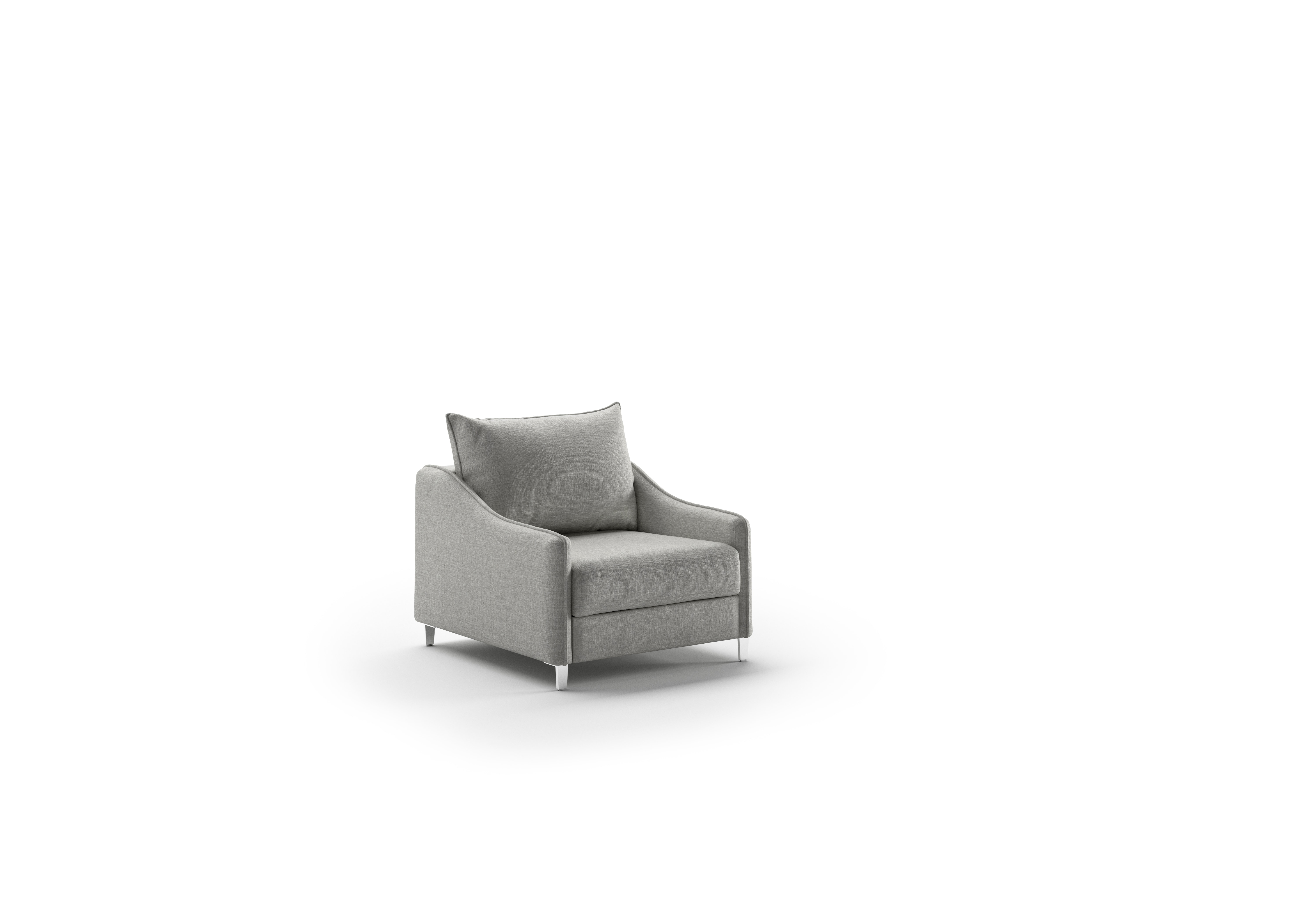 Luonto Furniture Ethos Cot Chair Sleeper - Oliver 173 - 234/9 Chrome ETHO-ANT-OLIV/173-234/9-CH