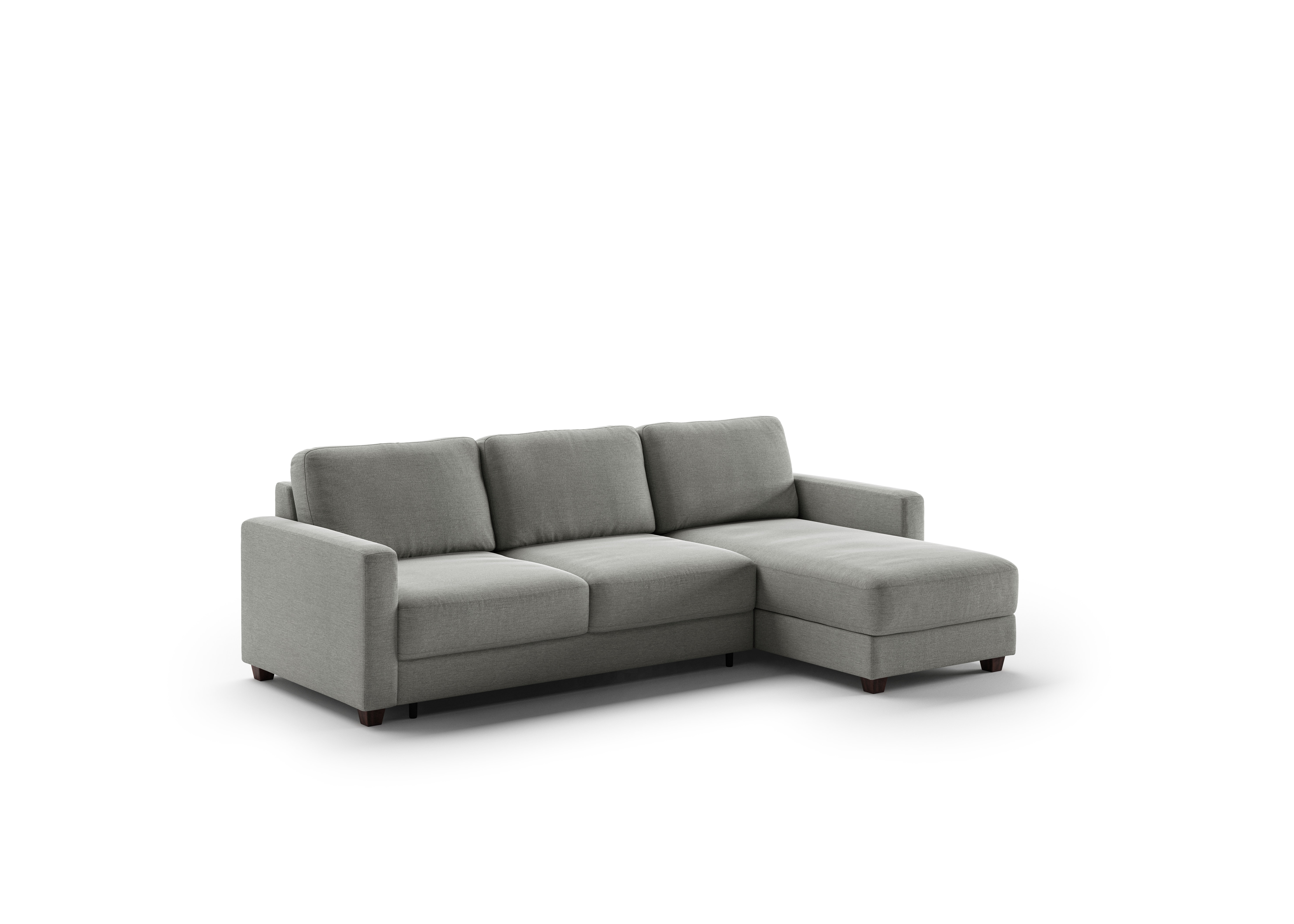 Luonto Furniture Hampton Queen Sectional (Loveseat Sleeper Reversible Chaise) - Rodeo 104 - 104/6 Walnut HAMP-CHY-FOU-RODE/104-104/6-WA