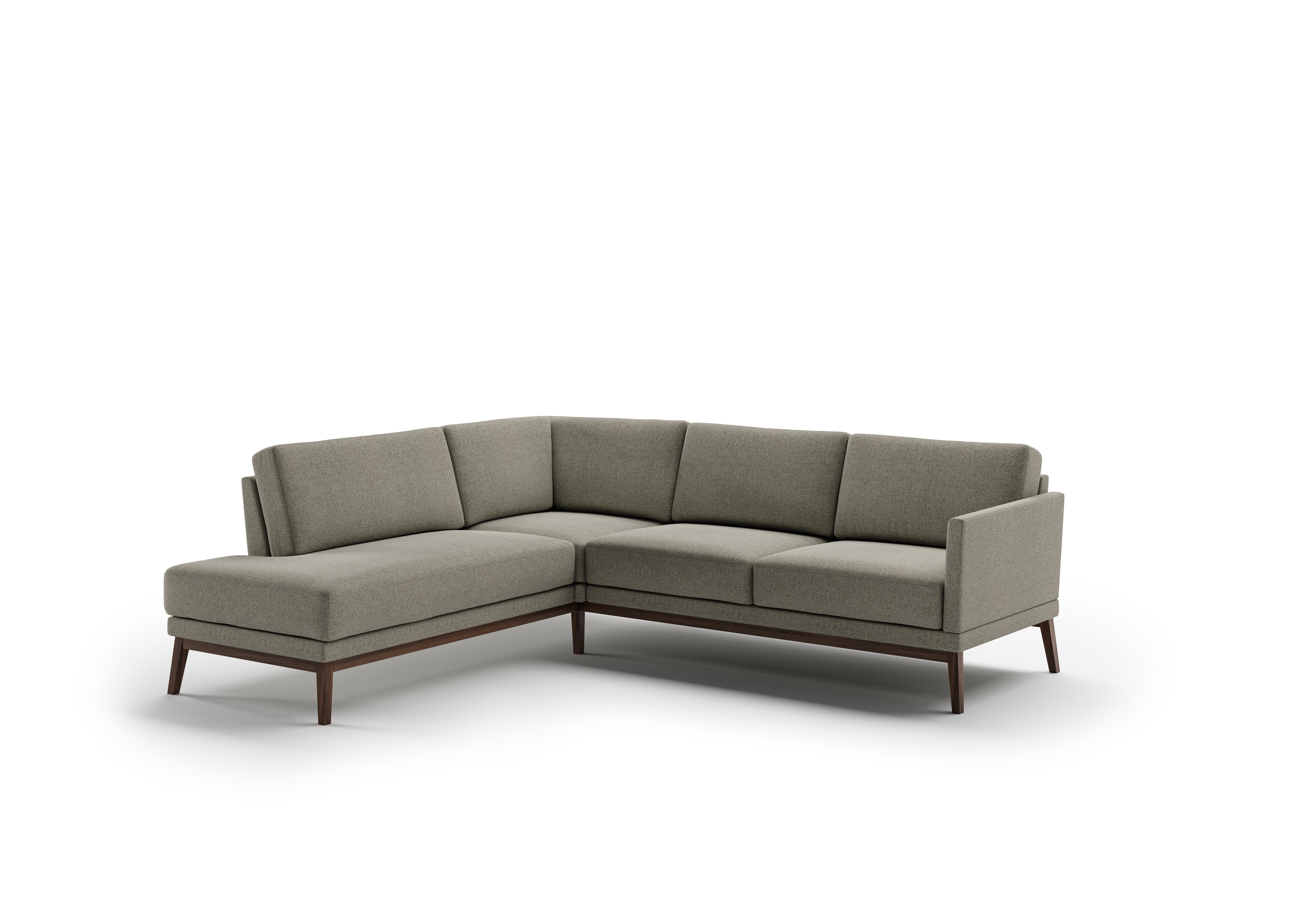 Luonto Furniture Viola Sectional Left Hand Facing CSE Right Hand Facing LS - Rene 03 - Walnut Base/Superior Seat VIOL-HAG-C-SUP-RENE/03-WB-WA