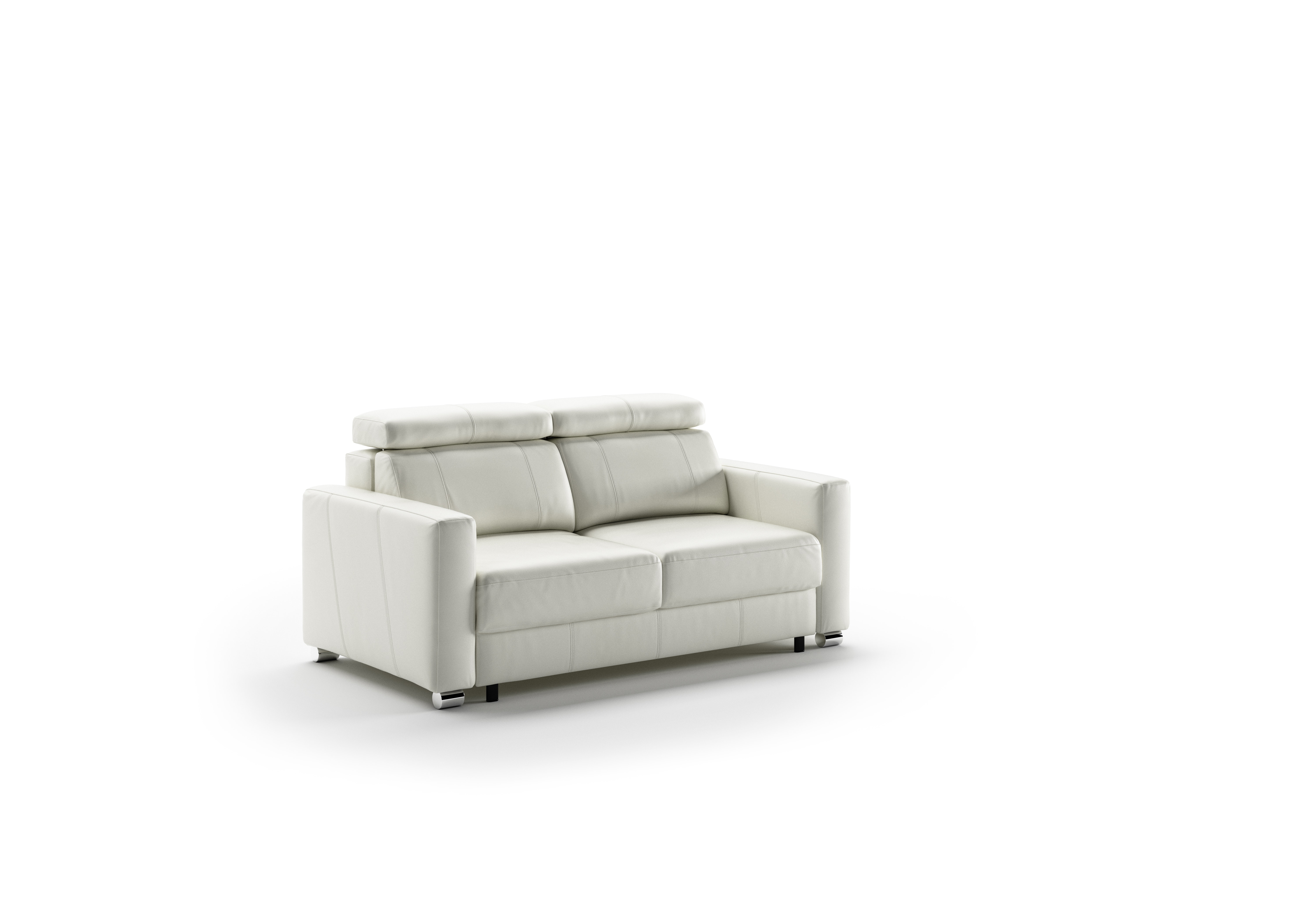 Luonto Furniture West Queen Loveseat Sleeper - Power/Level - Soft Antique 0000 - 217/6 Chrome WEST-CLV-PWR-SA/0000-217/6-CR