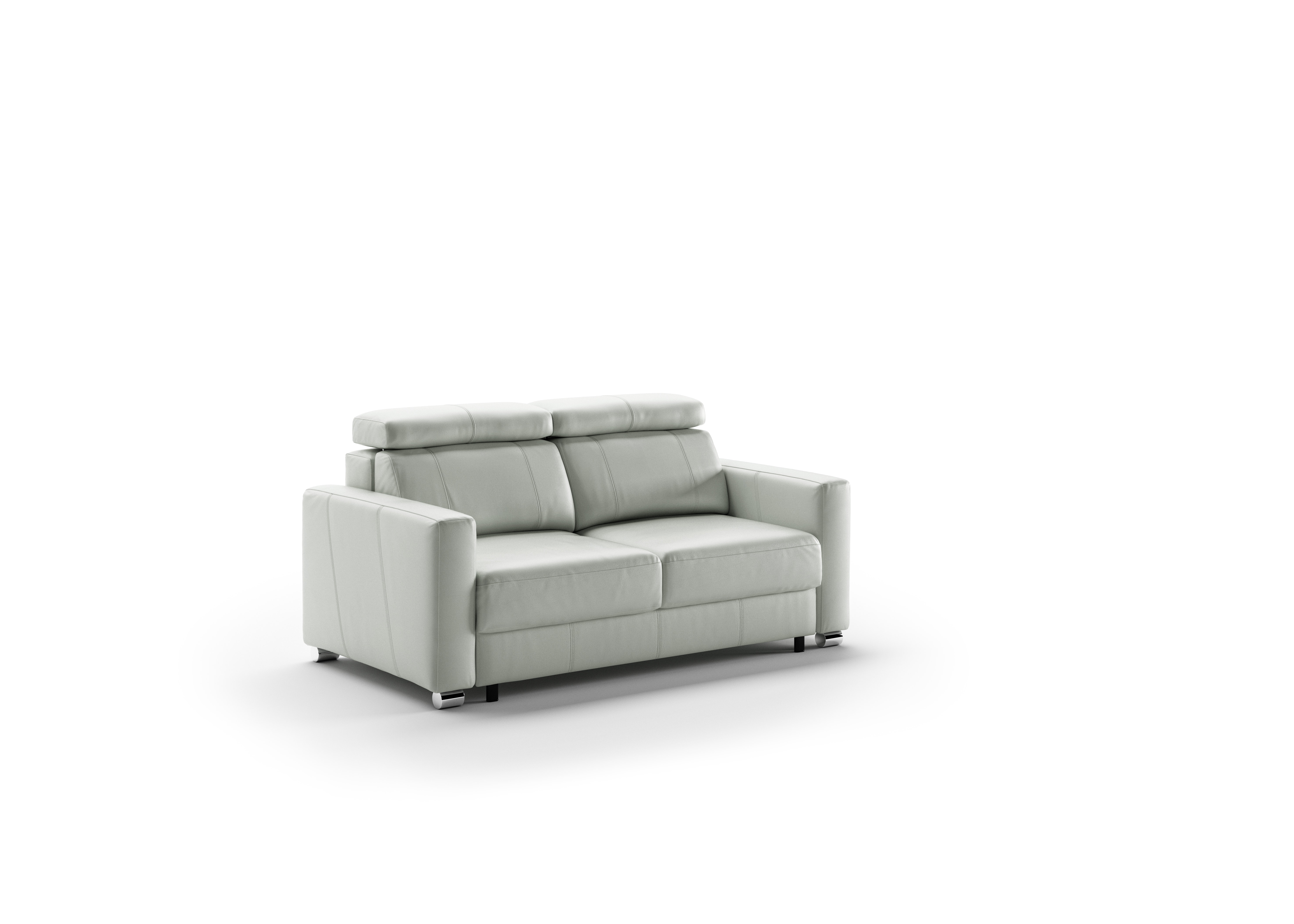 Luonto Furniture West Queen Loveseat Sleeper - Level/Manual - Soft Antique 4100 - 217/6 Chrome WEST-CLV-SA/4100-217/6-CR