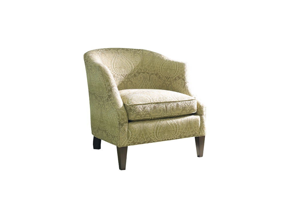 Sherrill Barrel Back Chair With Exposed Wood Legs 1580-1