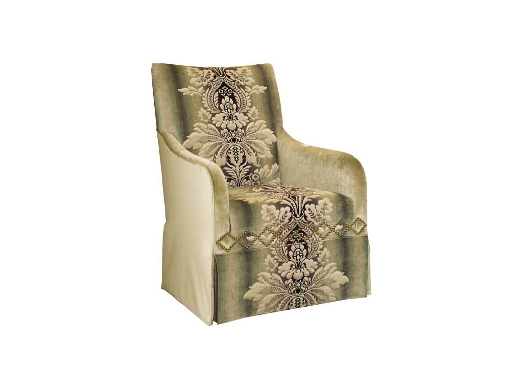 Sherrill Arm Chair With Dressmaker Skirt And Nail Trim 1734