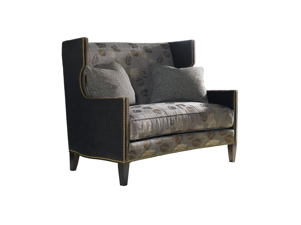 Sherrill One Cushion Settee With Nail Trim 4021