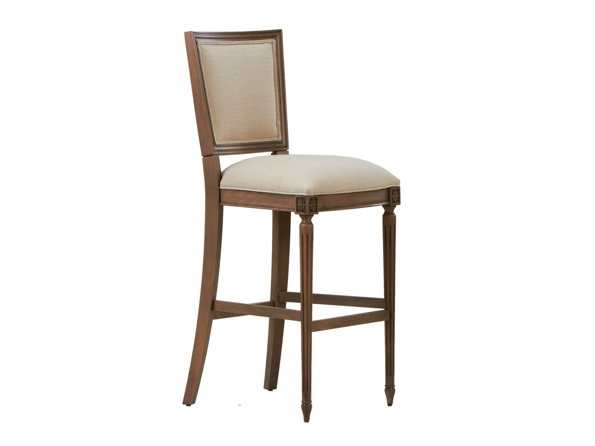 Ethan Allen Marcella Barstool Sq Back 132088