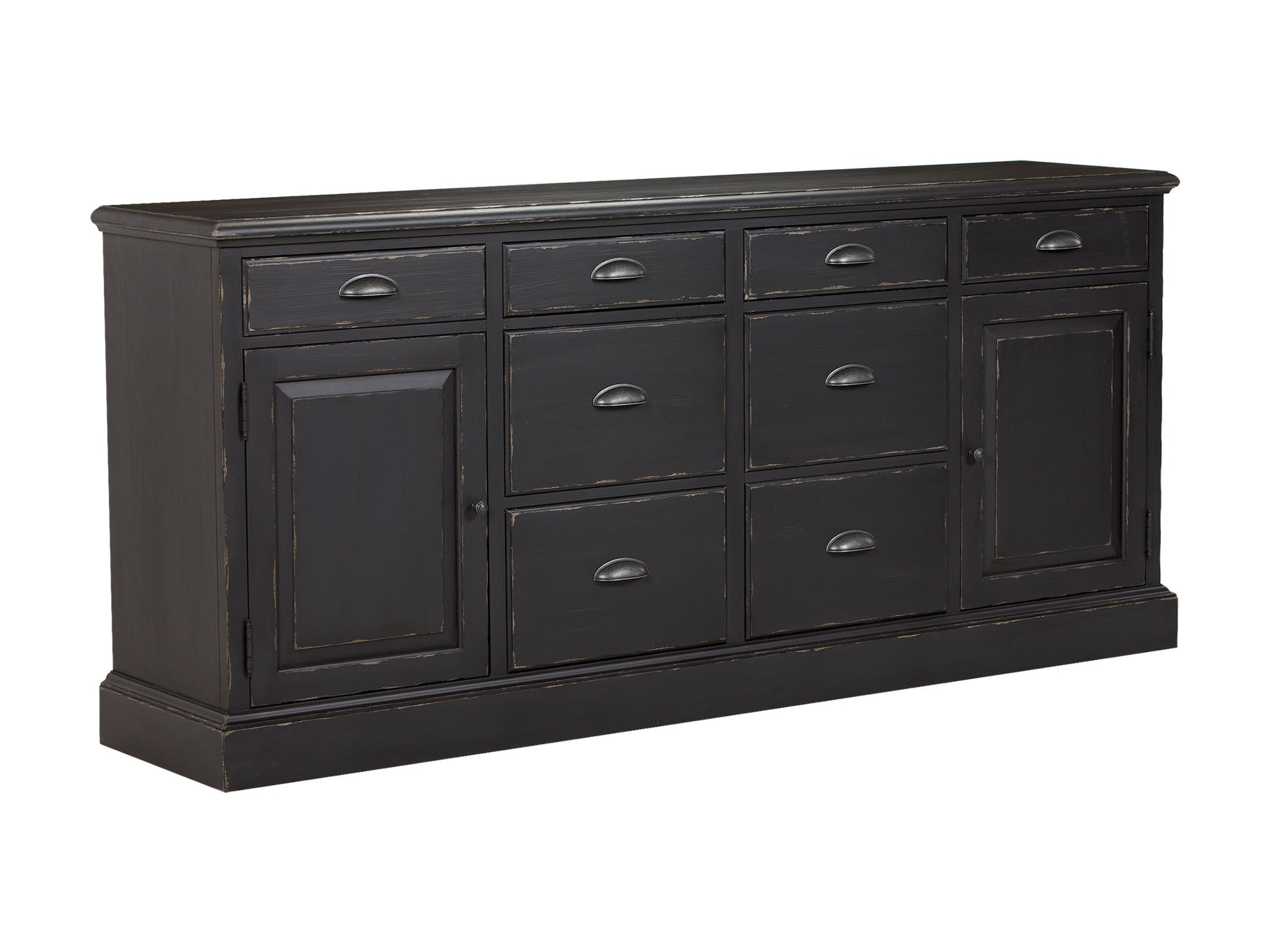 Ethan Allen Sayville 2 Door/4 Drawer/ 4 File Drawer Base Cabinet 139045