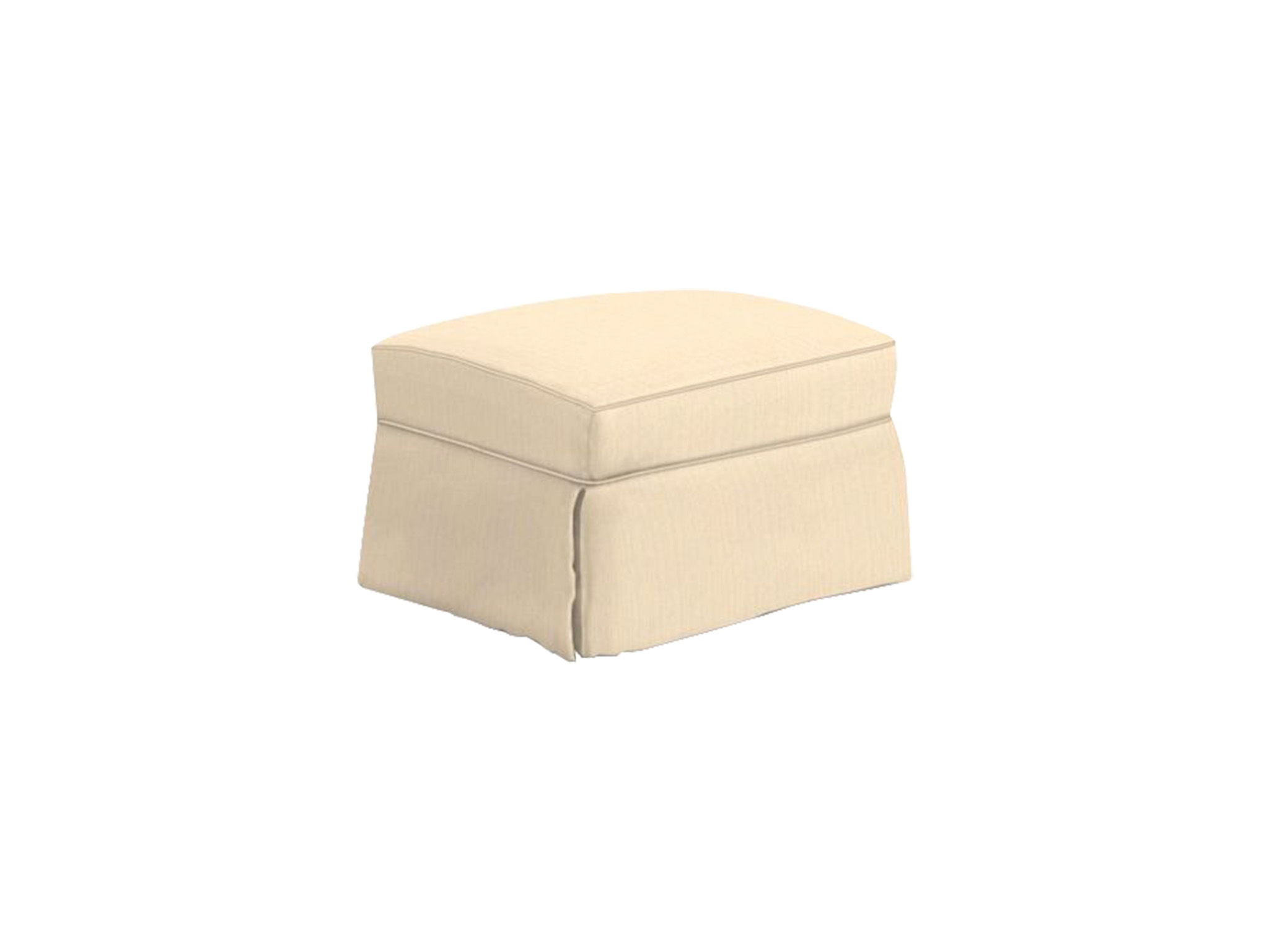 Ethan Allen Bennett Slipcovered Ottoman 337880