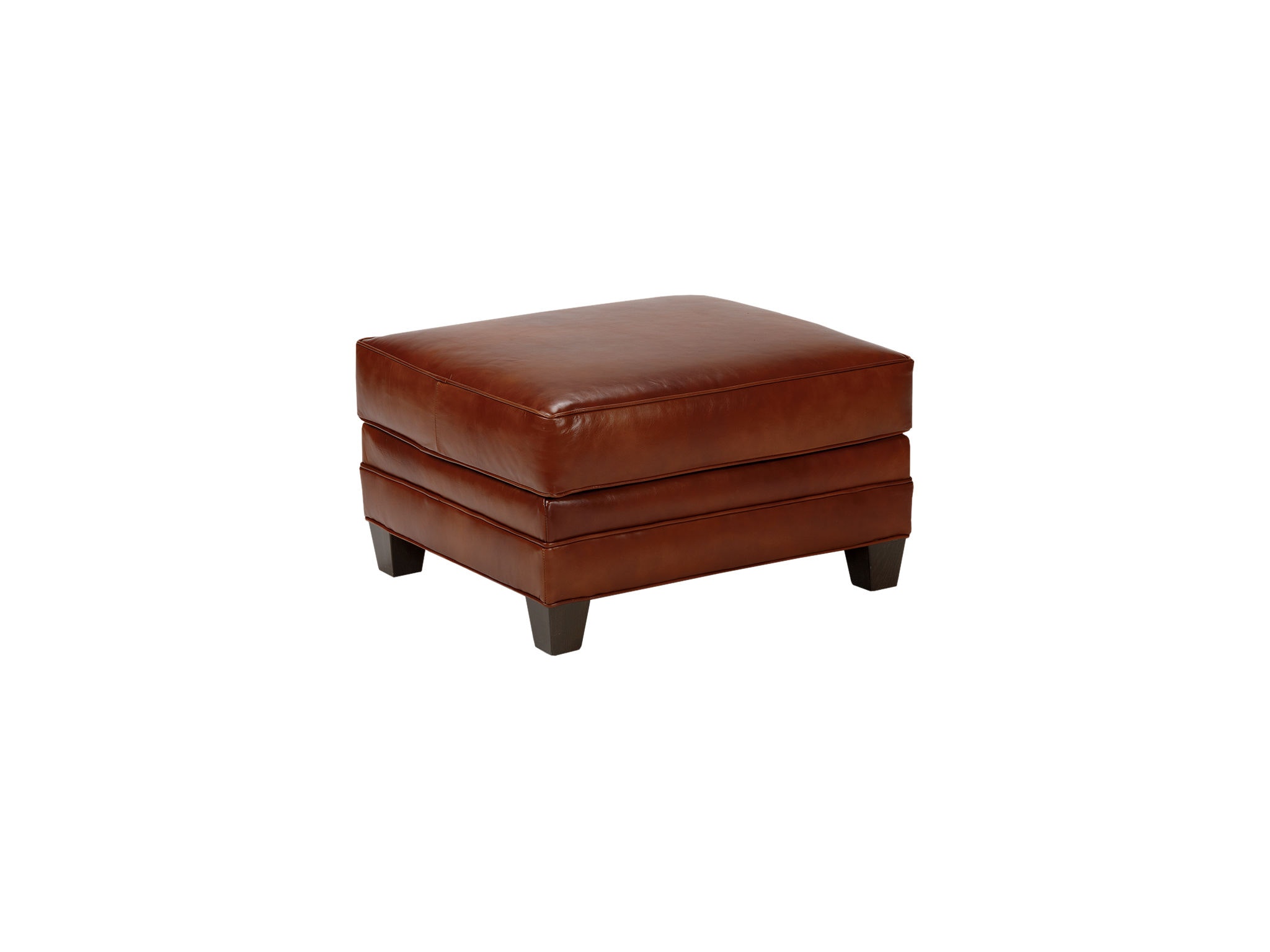 Ethan Allen Dean Ottoman - Leather 722060