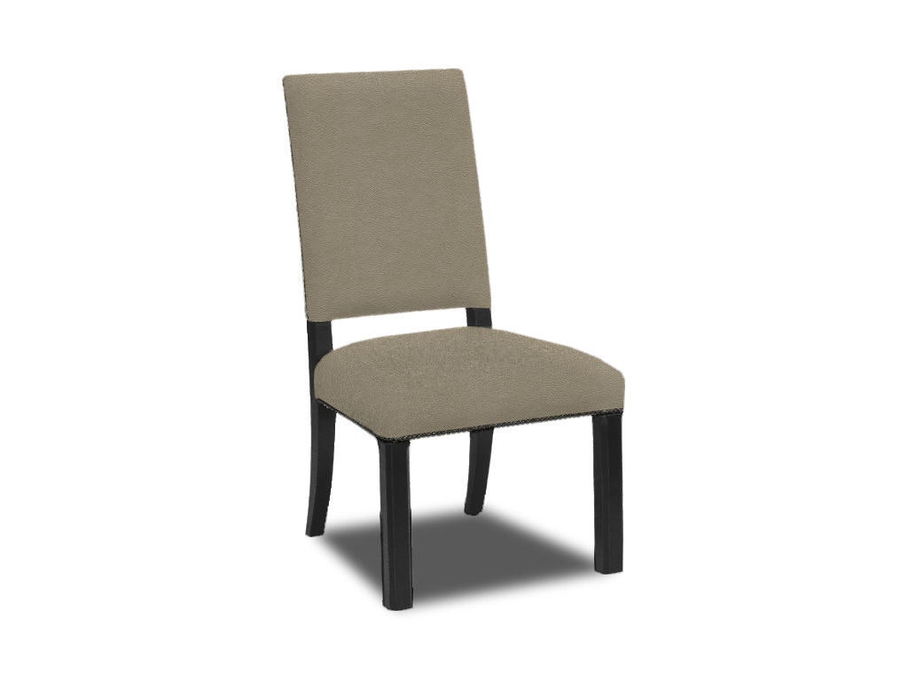 Ethan Allen Hadley Parson-Leg Leather Side Chair 727168