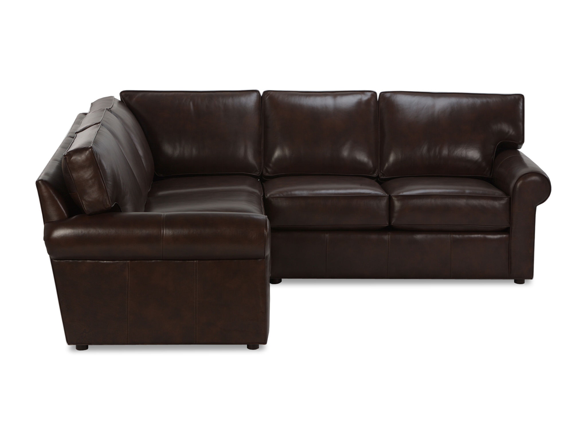 Ethan Allen Retreat RAF 2 Cushion Roll Arm Leather 727424