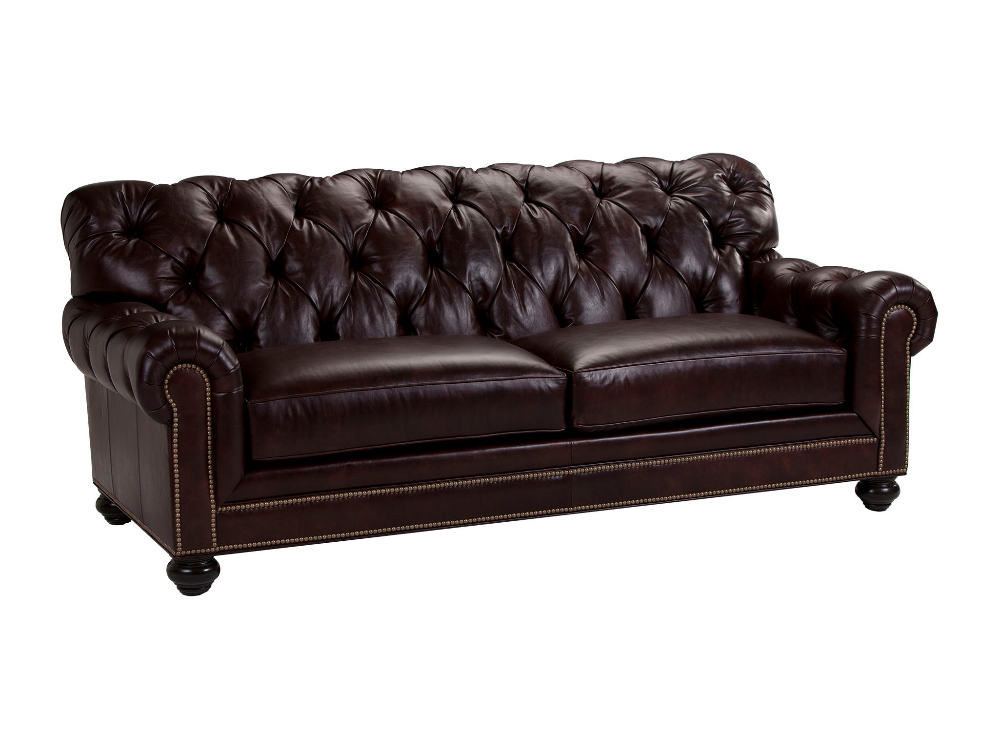 Ethan Allen Chadwick Leather Sofa 86
