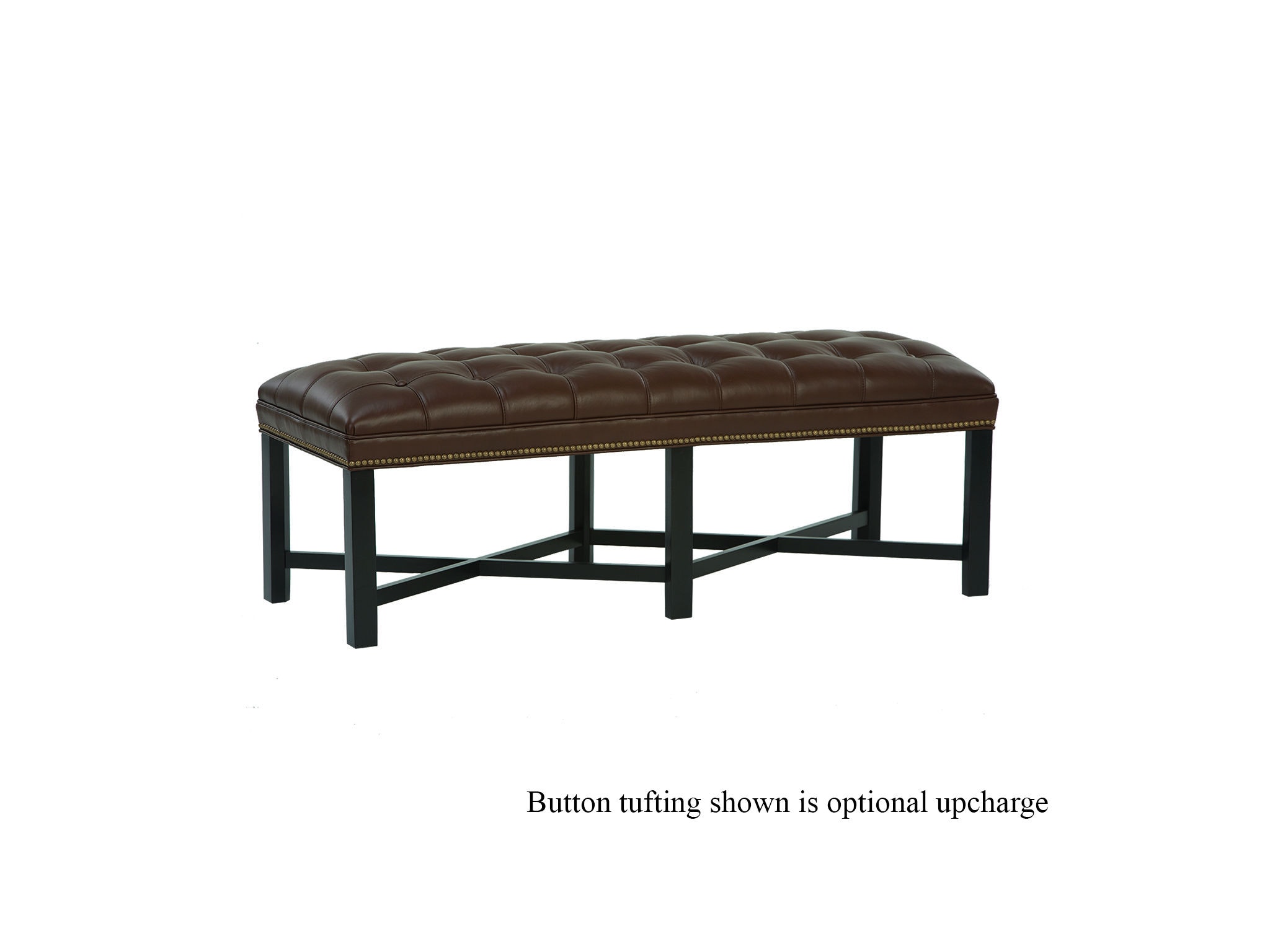 Ethan Allen Lyle Leather Bench 68