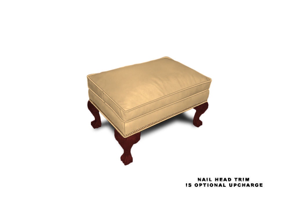 Ethan Allen Giles Ottoman Leather 727624