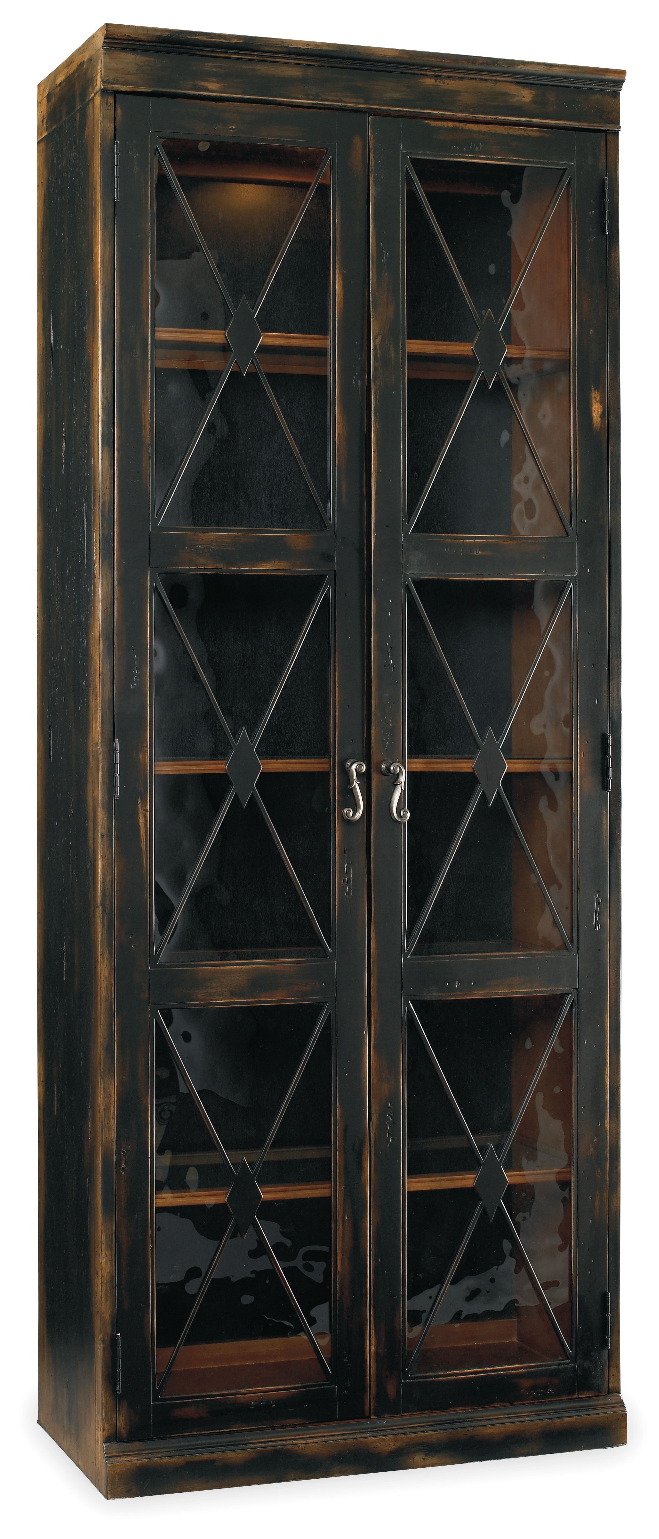Hooker Furniture Sanctuary Two-Door Thin Display Cabinet - Ebony 3005-50001