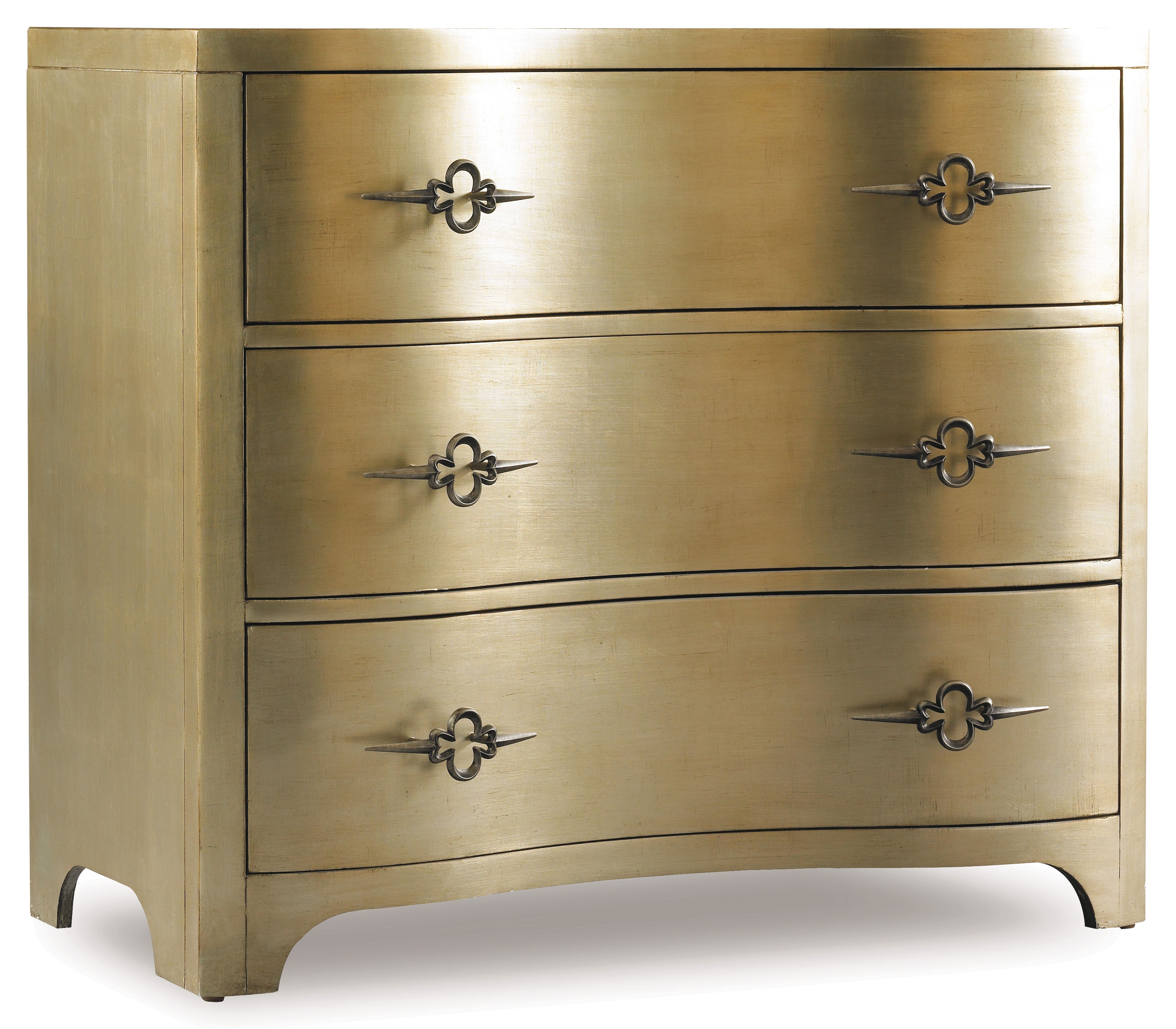 Hooker Furniture Sanctuary Three-Drawer Shaped Front Gold Chest 3008-85004