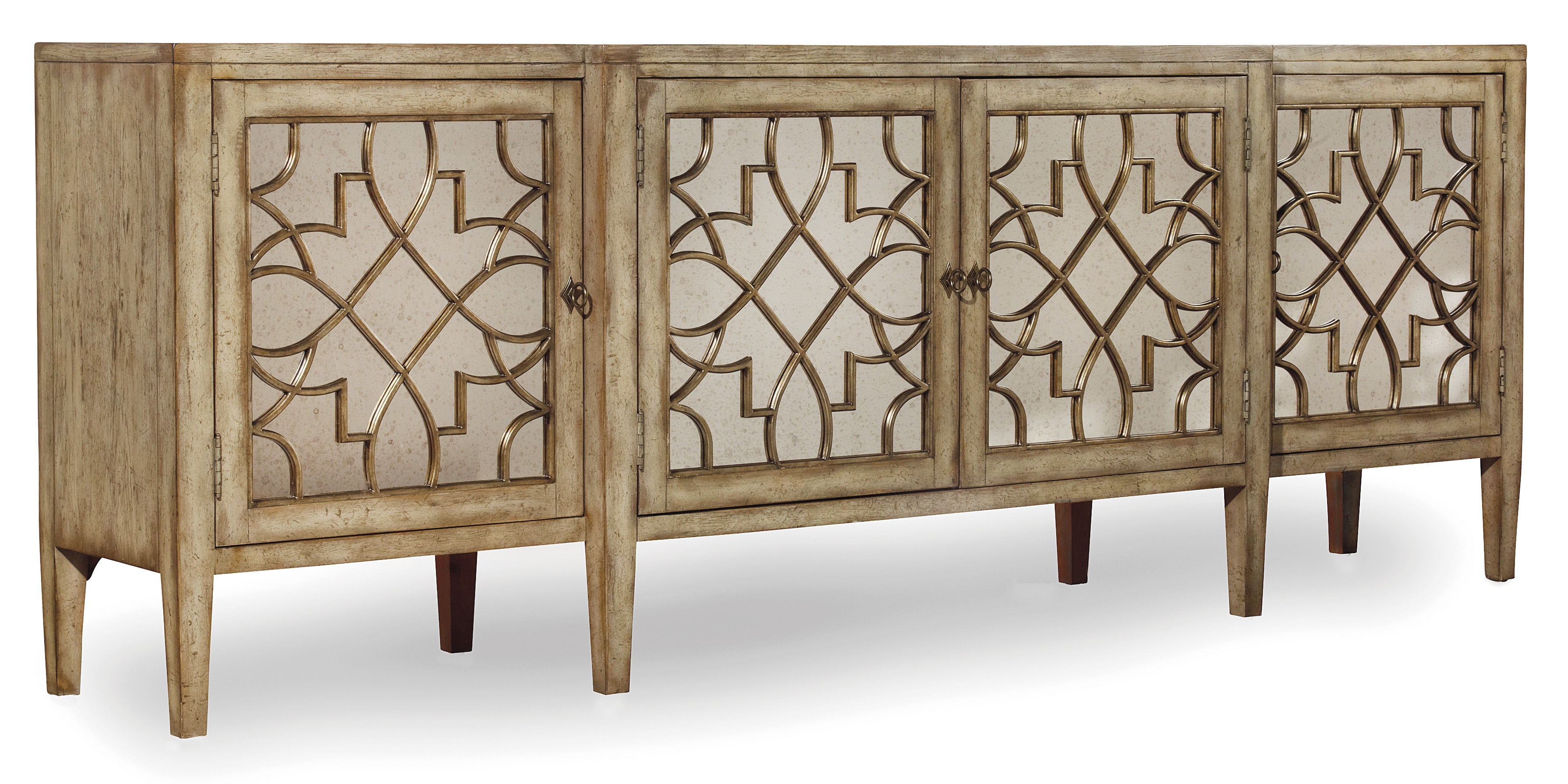 Hooker Furniture Sanctuary Four-Door Mirrored Console - Surf-Visage 3013-85001