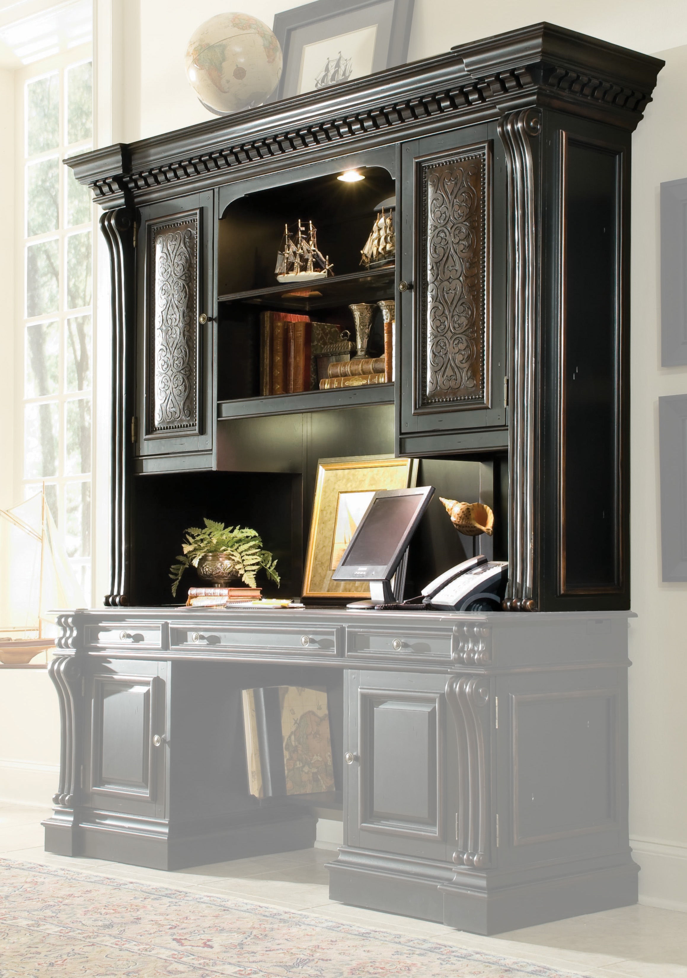 Hooker Furniture Telluride Computer Credenza Hutch 370-10-467