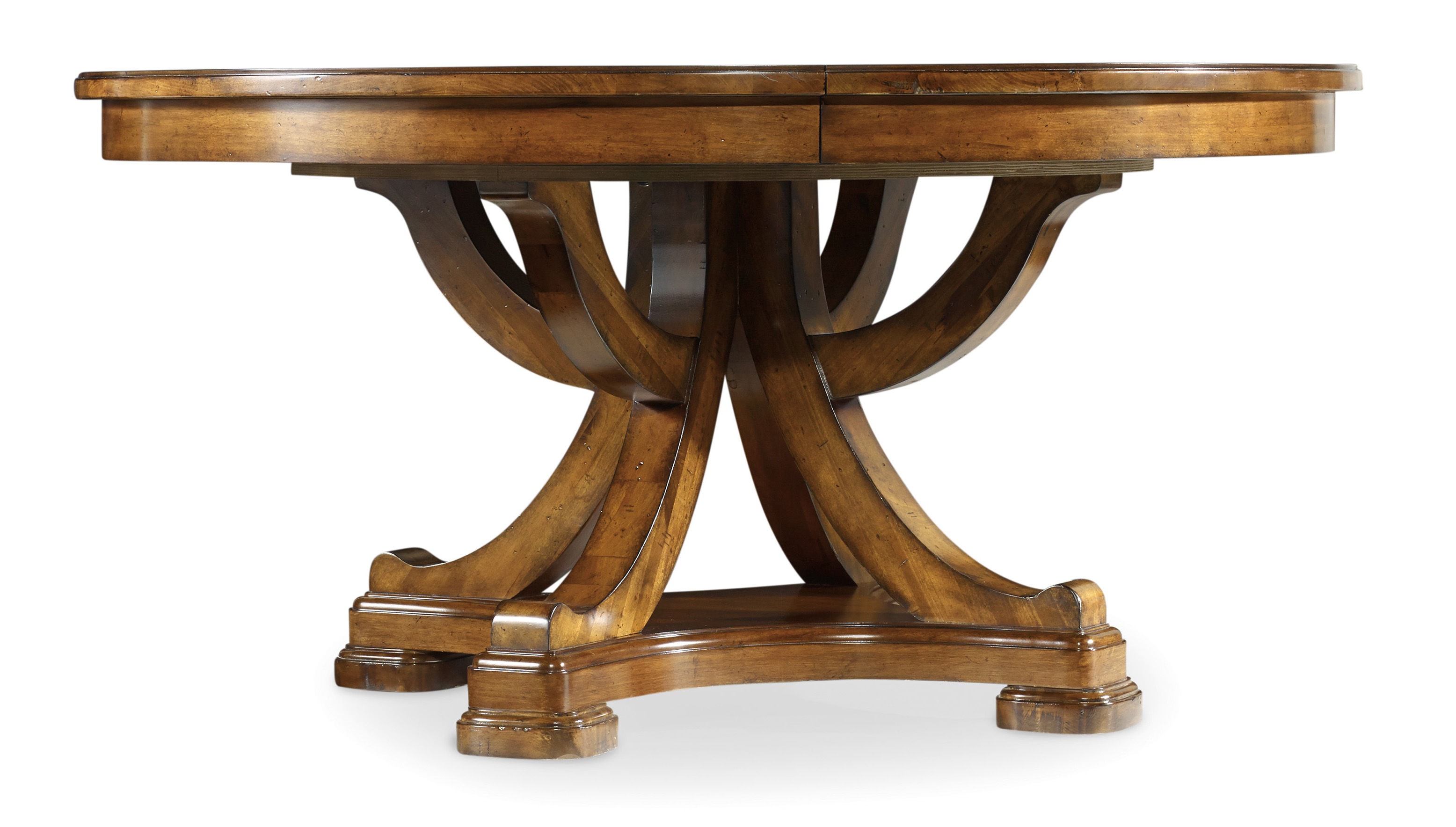 Hooker Furniture Tynecastle Round Pedestal Dining Table with One 18