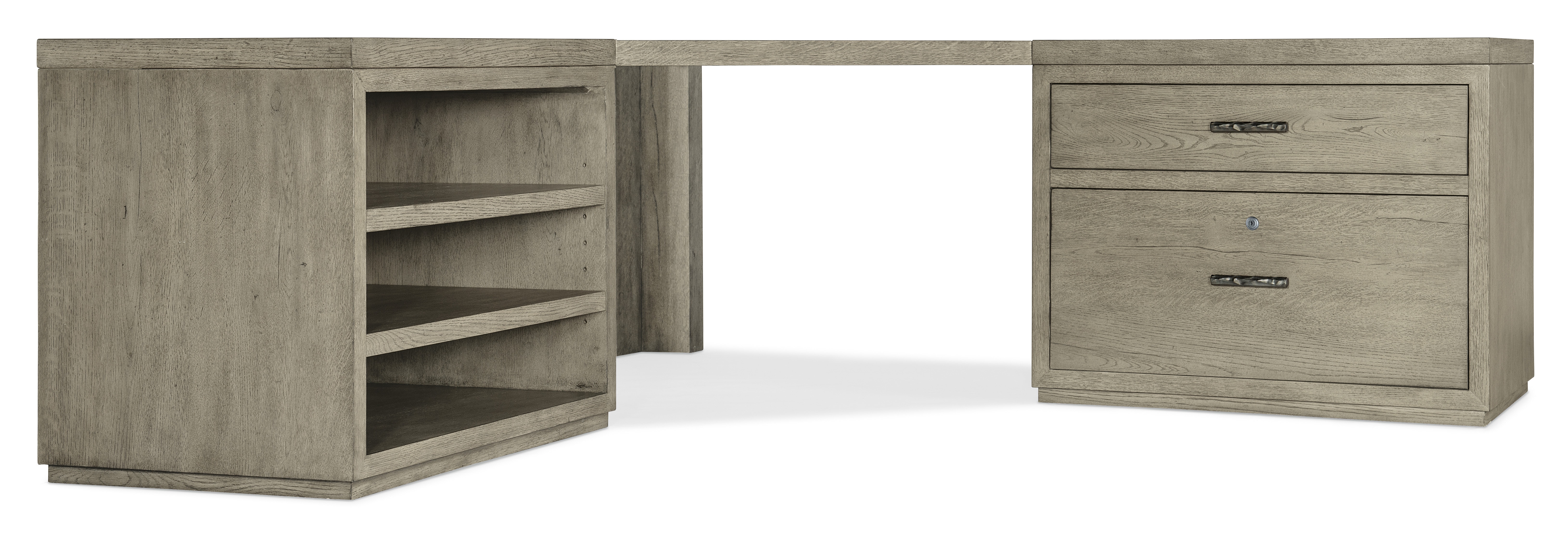 Hooker Furniture Linville Falls Corner Combo-2-36in Tops-Open and Lateral File 6150-10936-85