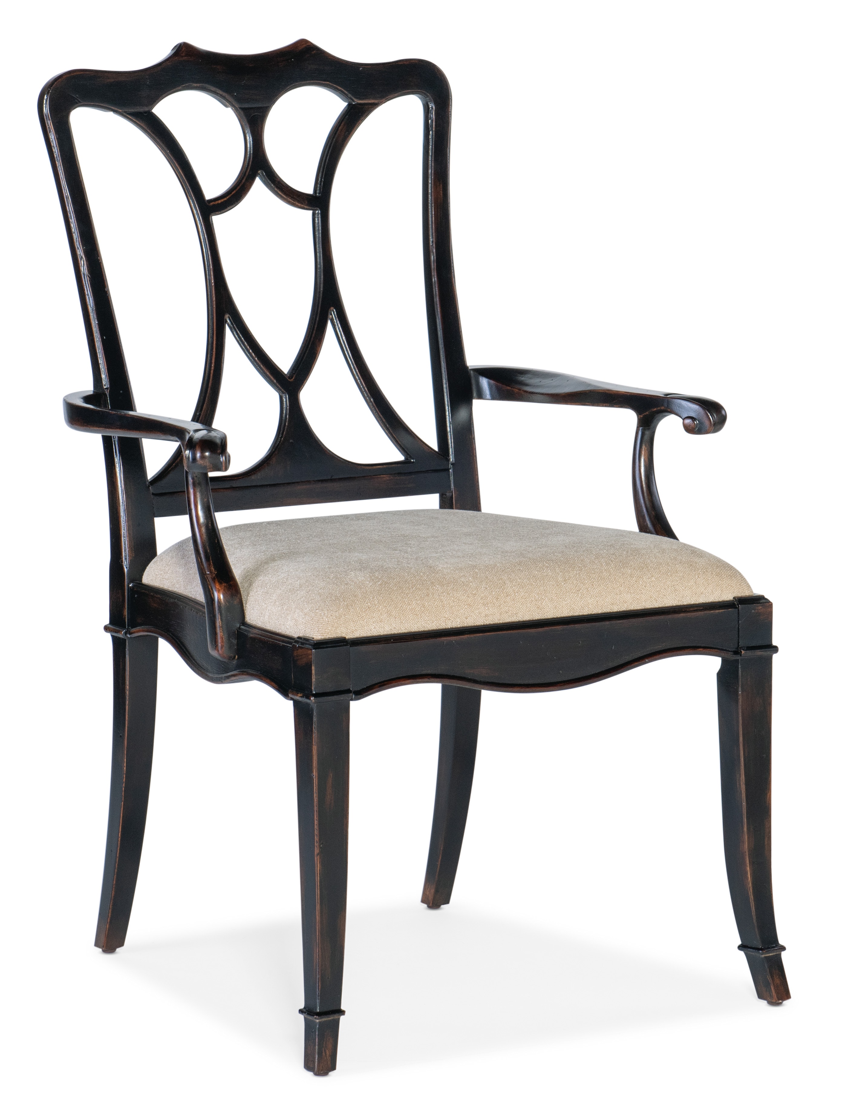 Hooker Furniture Charleston Upholstered Seat Arm Chair-2 per carton/price ea 6750-75300-97