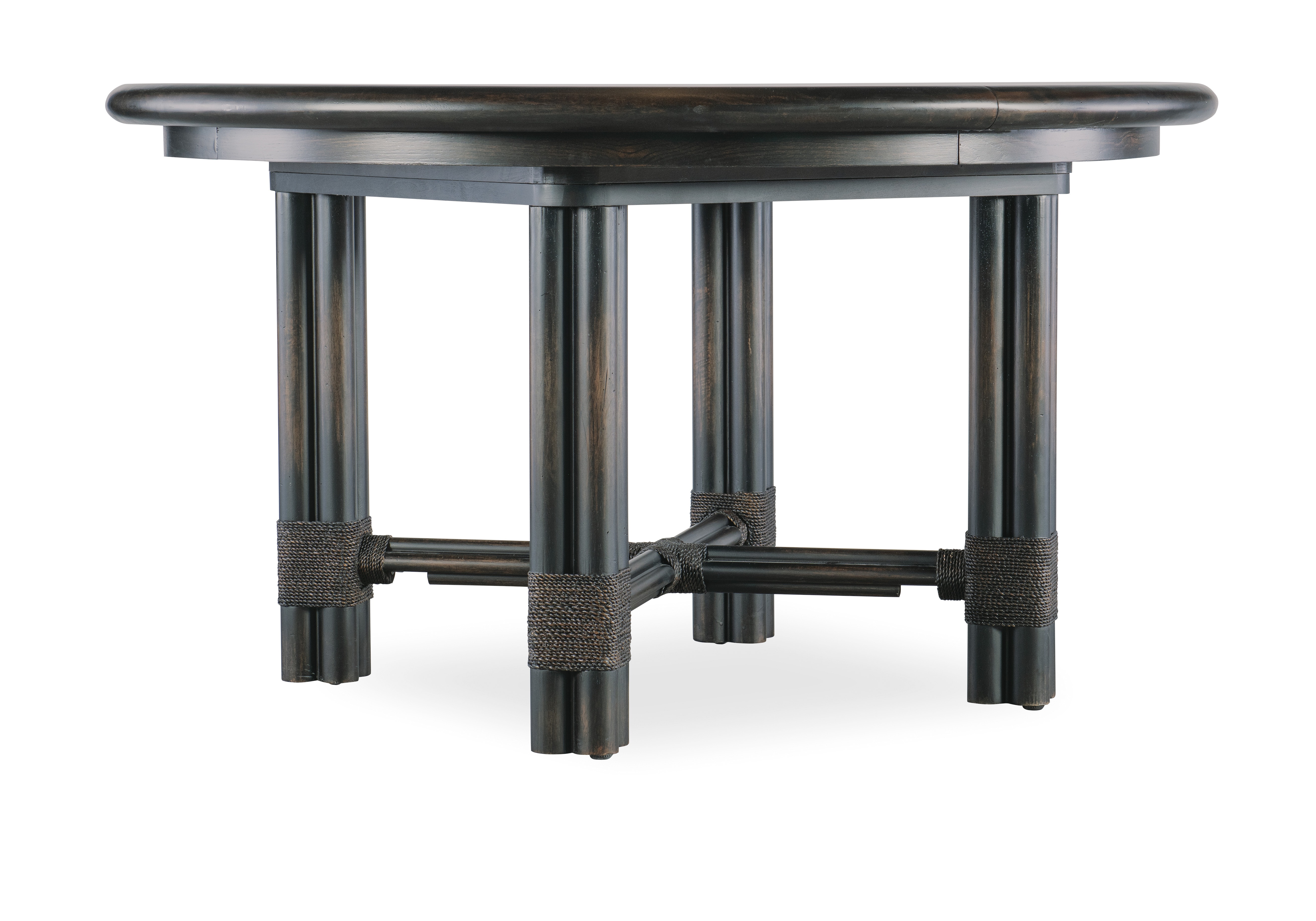 Hooker Furniture Retreat Pole Rattan Round Dining Table w/1-20in leaf 6950-75201-99
