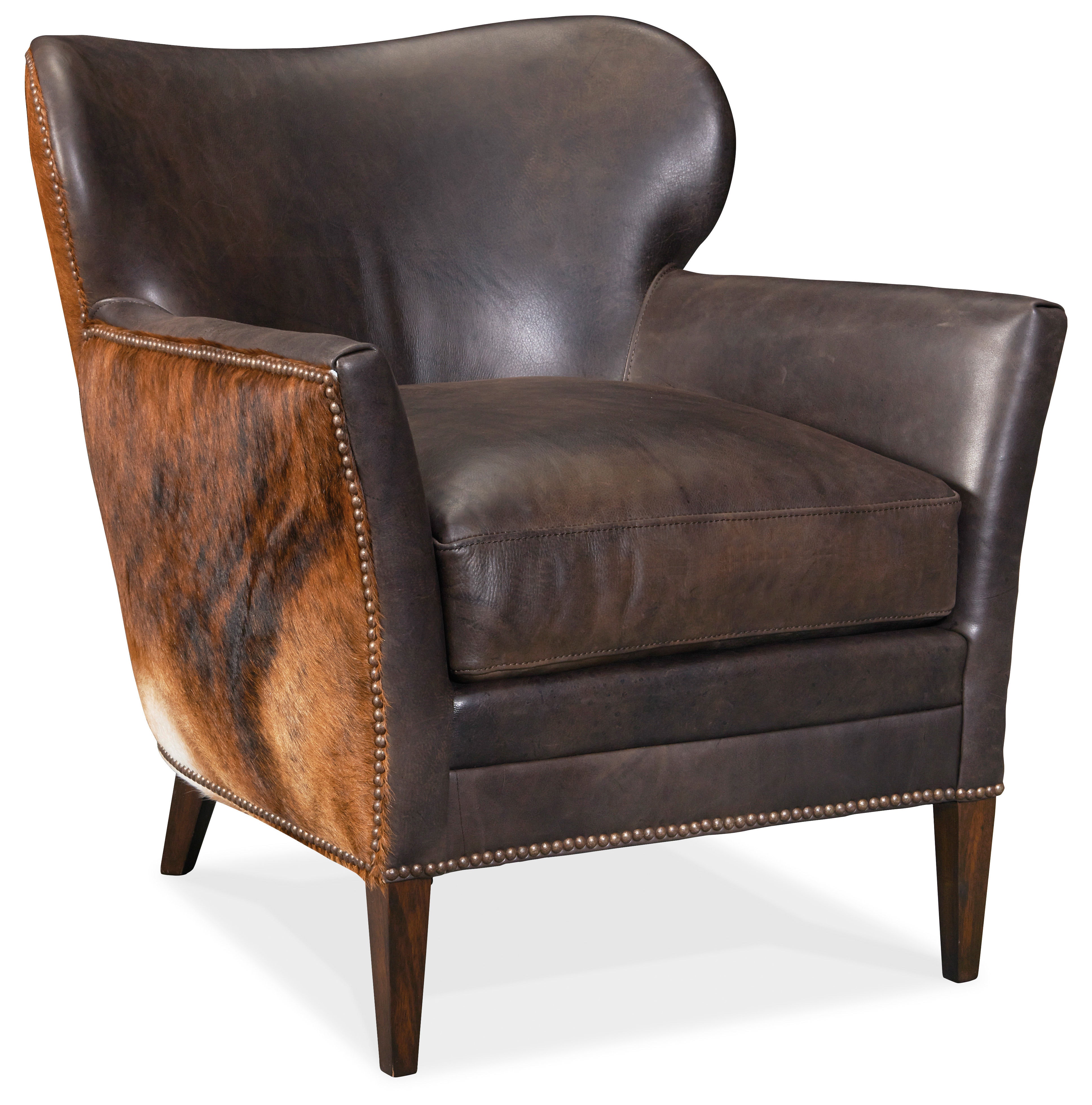 fghjfgjh Kato Leather Club Chair w/ Dark HOH CC469-089