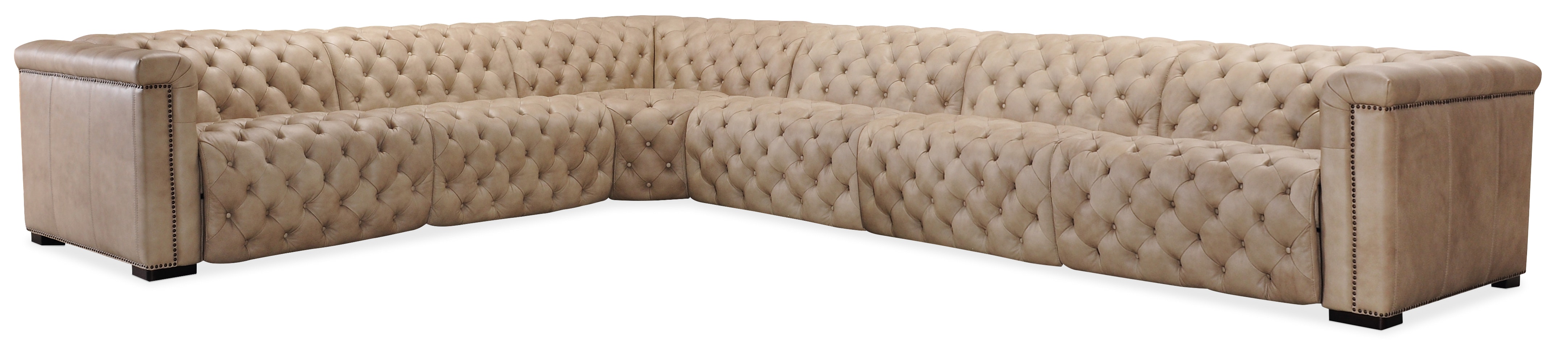Hooker Furniture Savion Grandier 6-Piece Power HR Sectional w/3 Power Recline SS434-G6PS-082