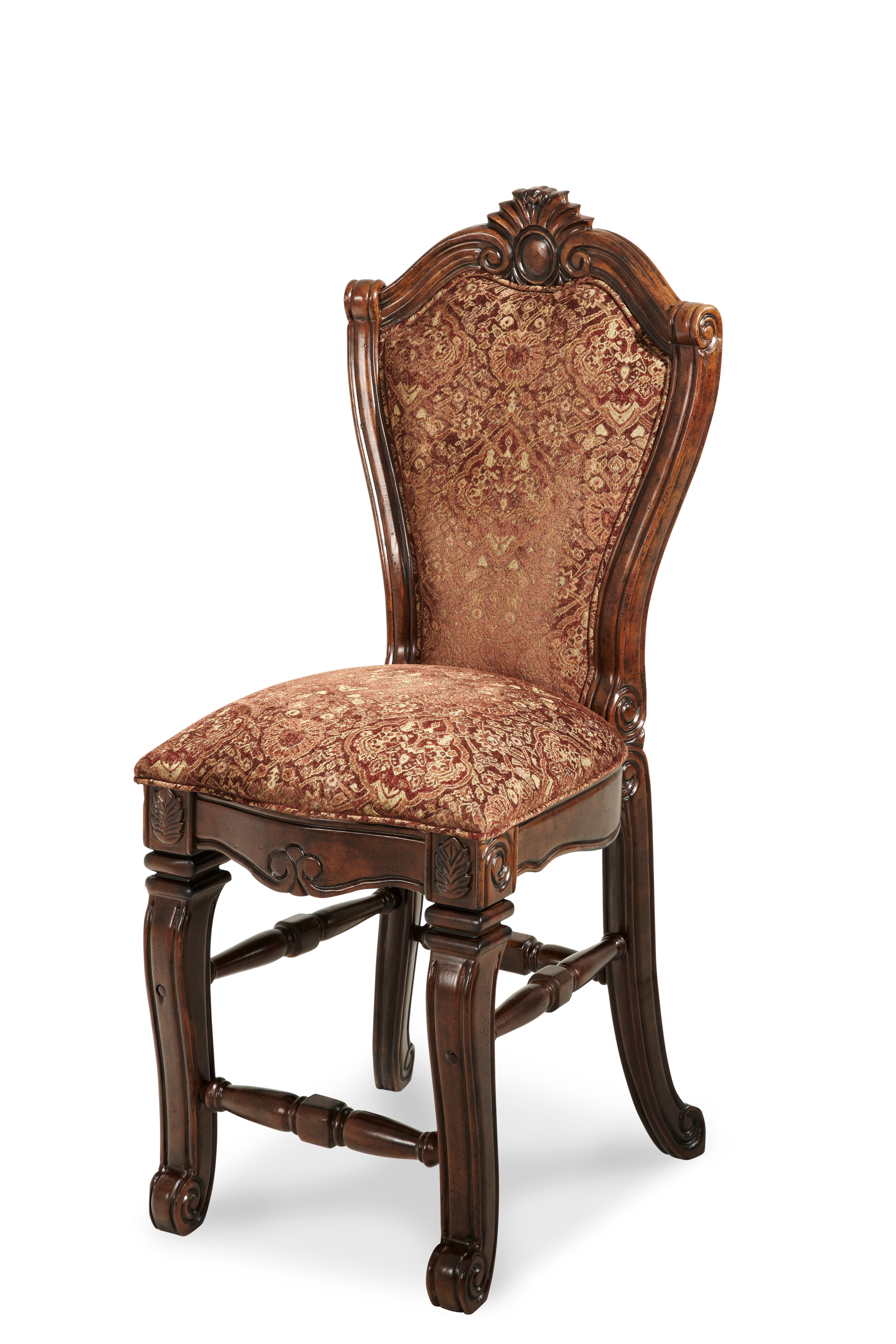 Michael Amini Counter Height Chair - Vintage Fruitwood - Assembled 70033NA-54