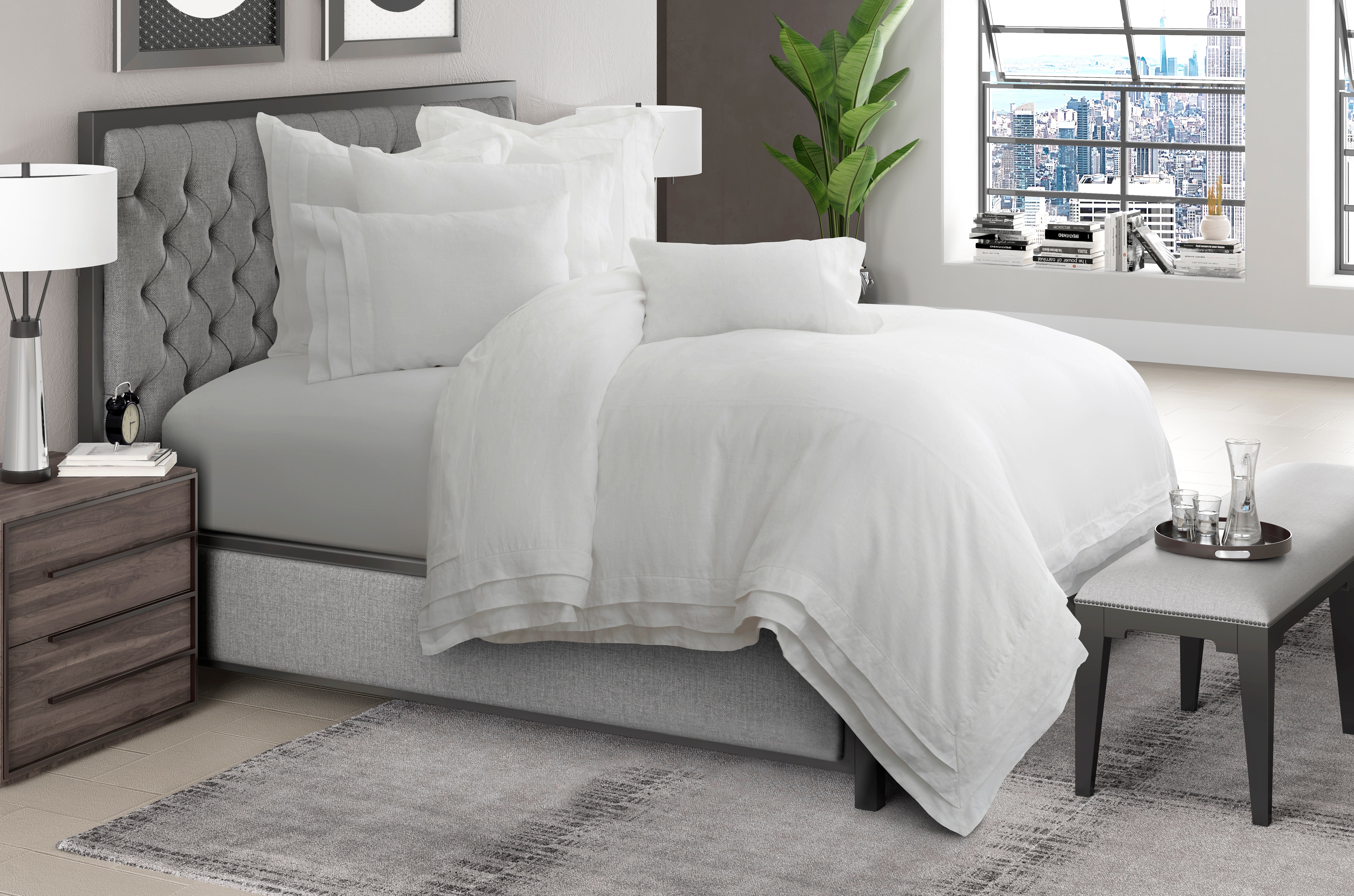 Michael Amini Duvet Set - 7-Piece King - White BCS-KD07-ADISN-WHT