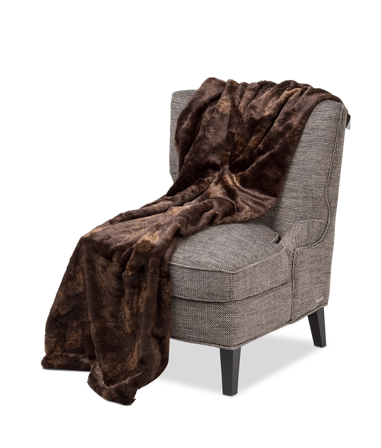 Michael Amini 56X72 Throw - Dark Brown BTHO-5672-BALEY-BRN