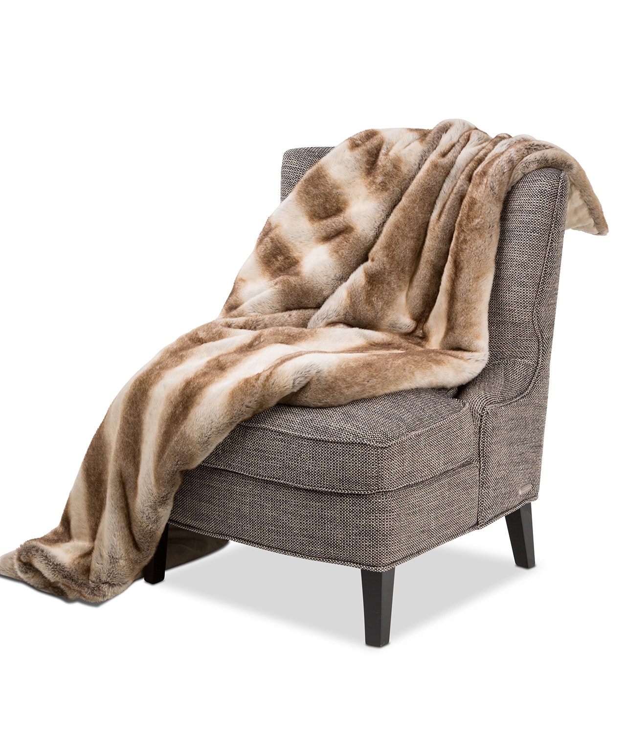 Michael Amini Fur Throw 56 Inx72 In - Sand BTHO-5672-NPOLI-SAN