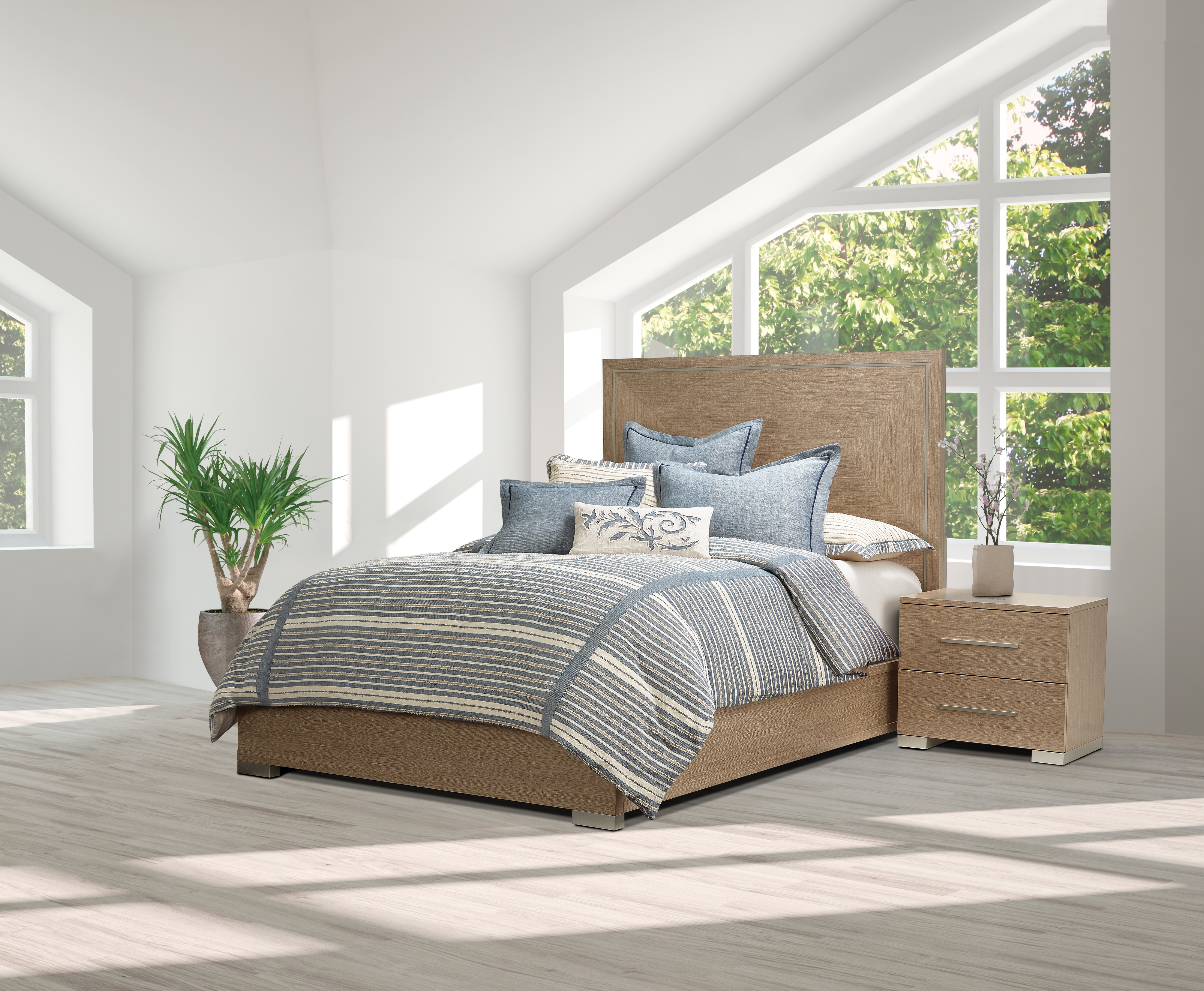 Michael Amini 8 piece King Duvet Set - Denim BCS-KD08-MILLS-DNM