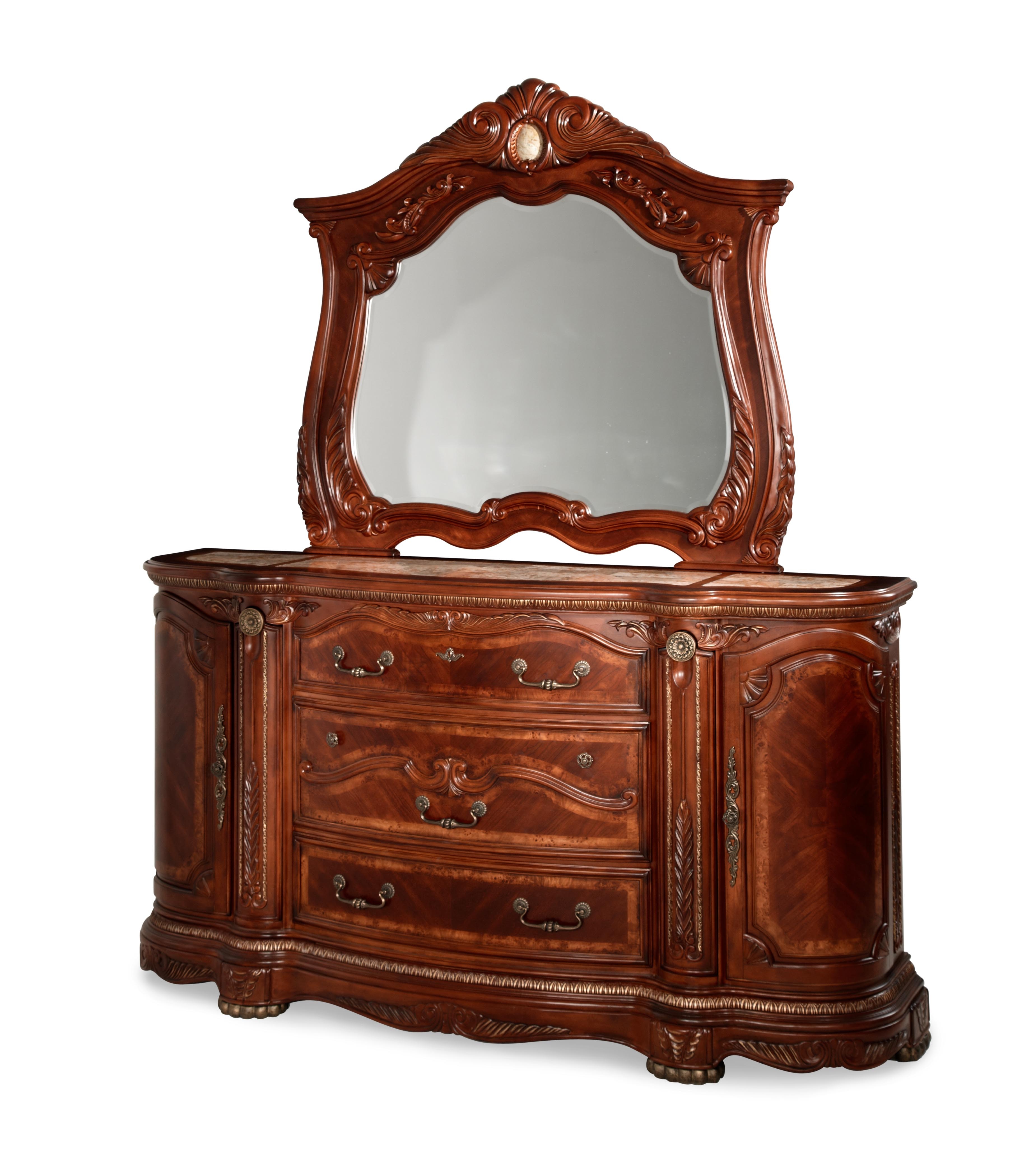 Michael Amini Dresser and Mirror NF65050-060-28