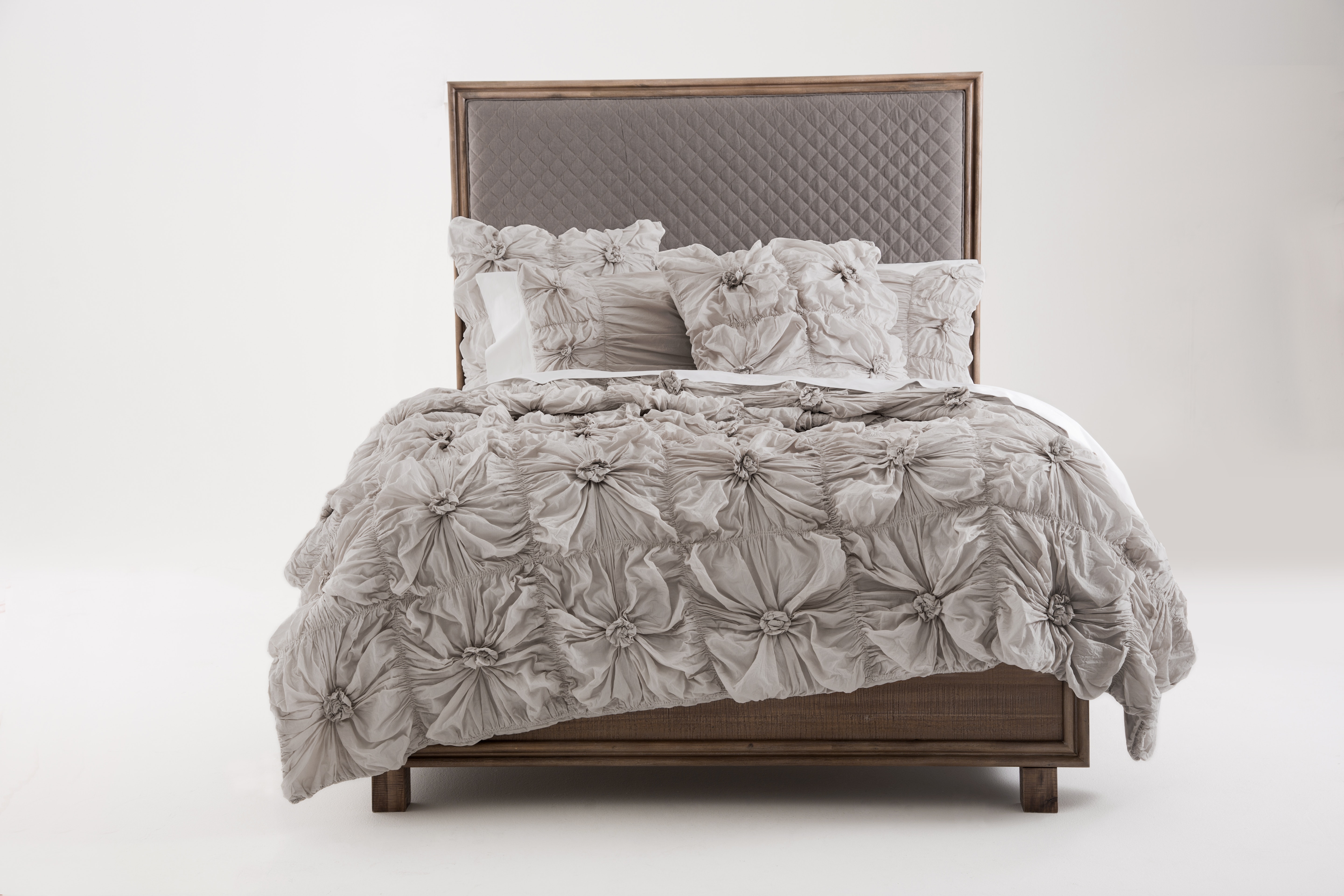 Michael Amini Comforter Set - 6-Piece King - Stone BCS-KS06-SAVNA-STN