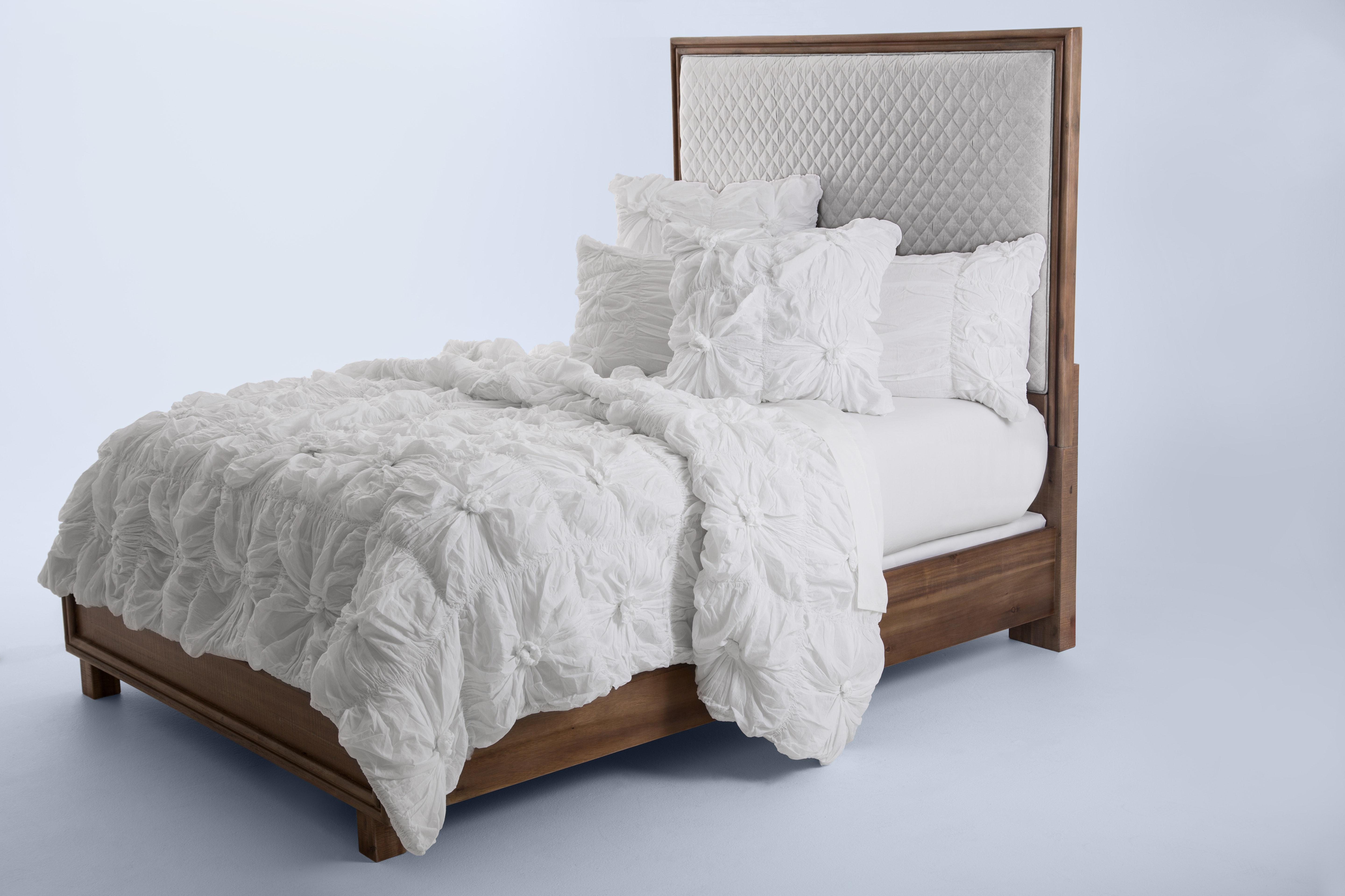 Michael Amini Comforter Set - 6-Piece King - White BCS-KS06-SAVNA-WHT