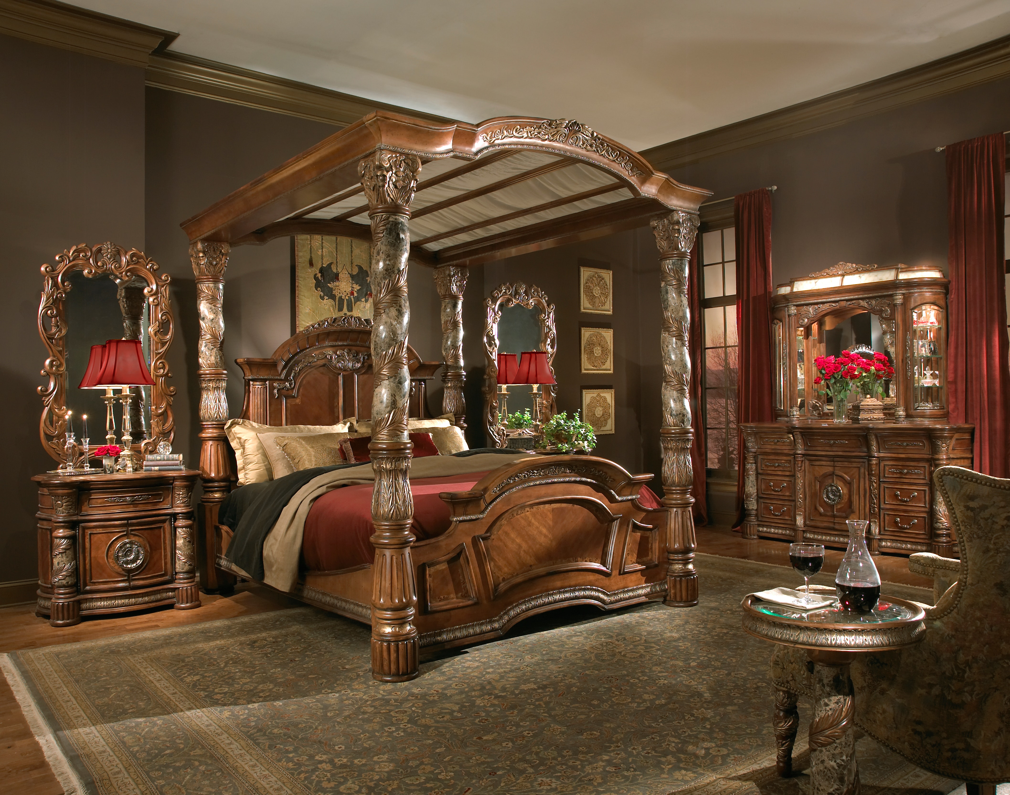 Michael Amini Dresser with Mirror and Lighting Box 72050-60LB-55