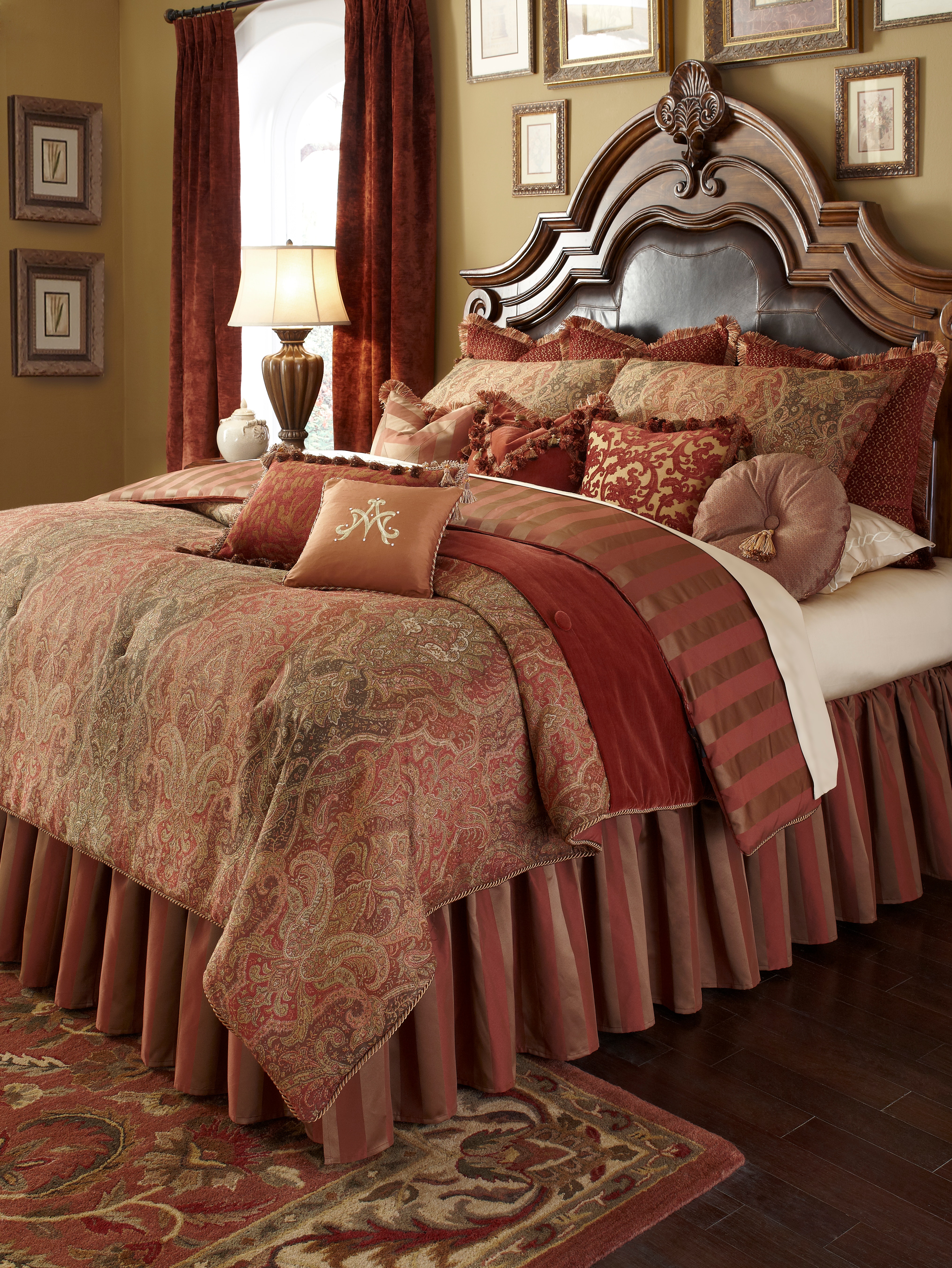 Michael Amini Comforter Set - 12-Piece Queen- Spice BCS-KS13-WDSPRK-SPI