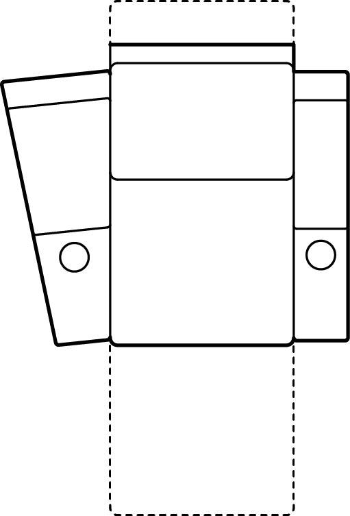 Palliser Furniture Right Hand Facing Manual Recliner With/Left Hand Facing Wedge Arm Theatre Seating 41402-6R
