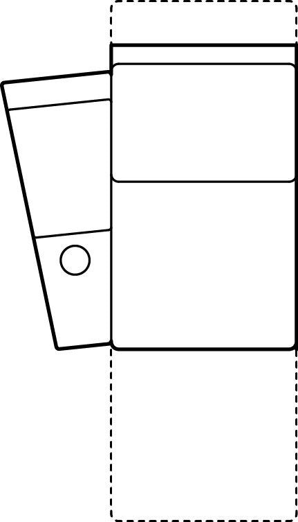Palliser Furniture Left Hand Facing Wedge Arm Power Recliner Theatre Seating 41402-9E