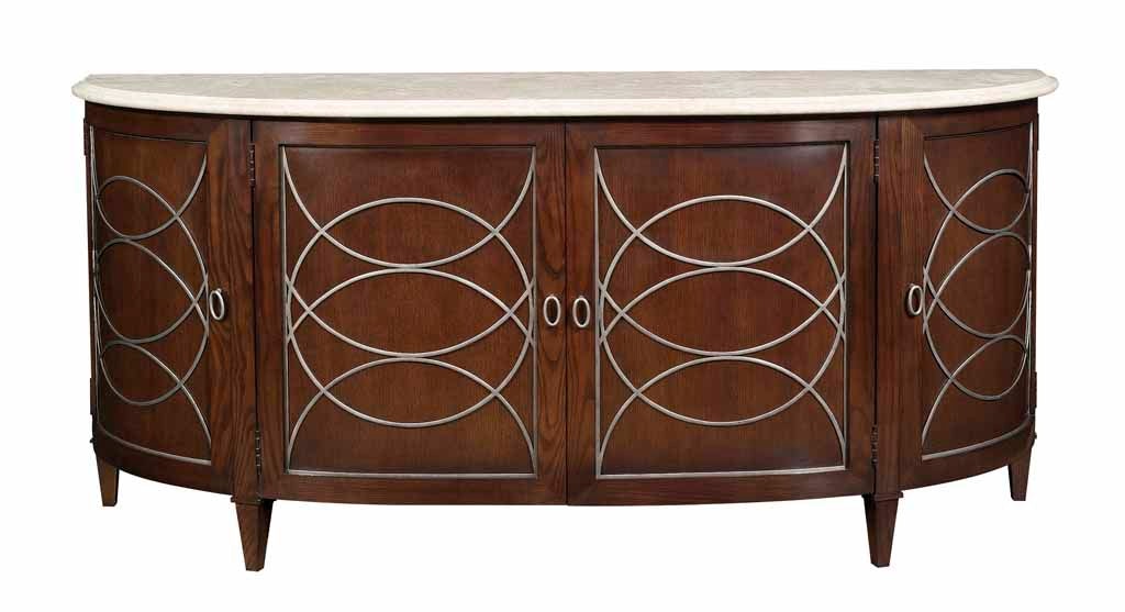 Hickory Chair Duchamp Demilune Sideboard Stone Top HC9845-80